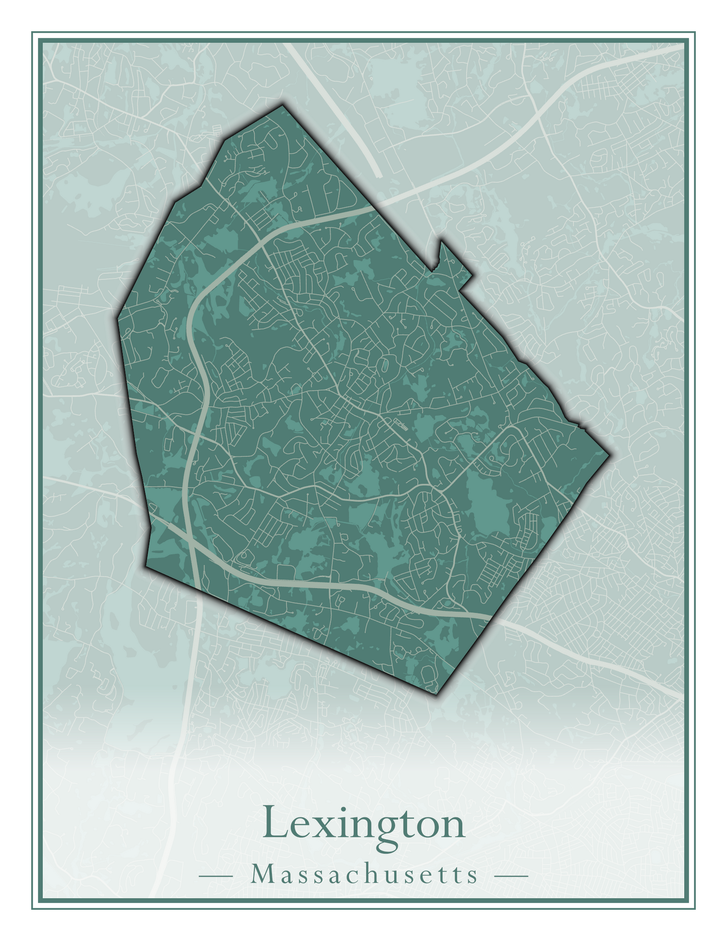 Massachusetts Towns - Street Map (Leominster - Leyden)