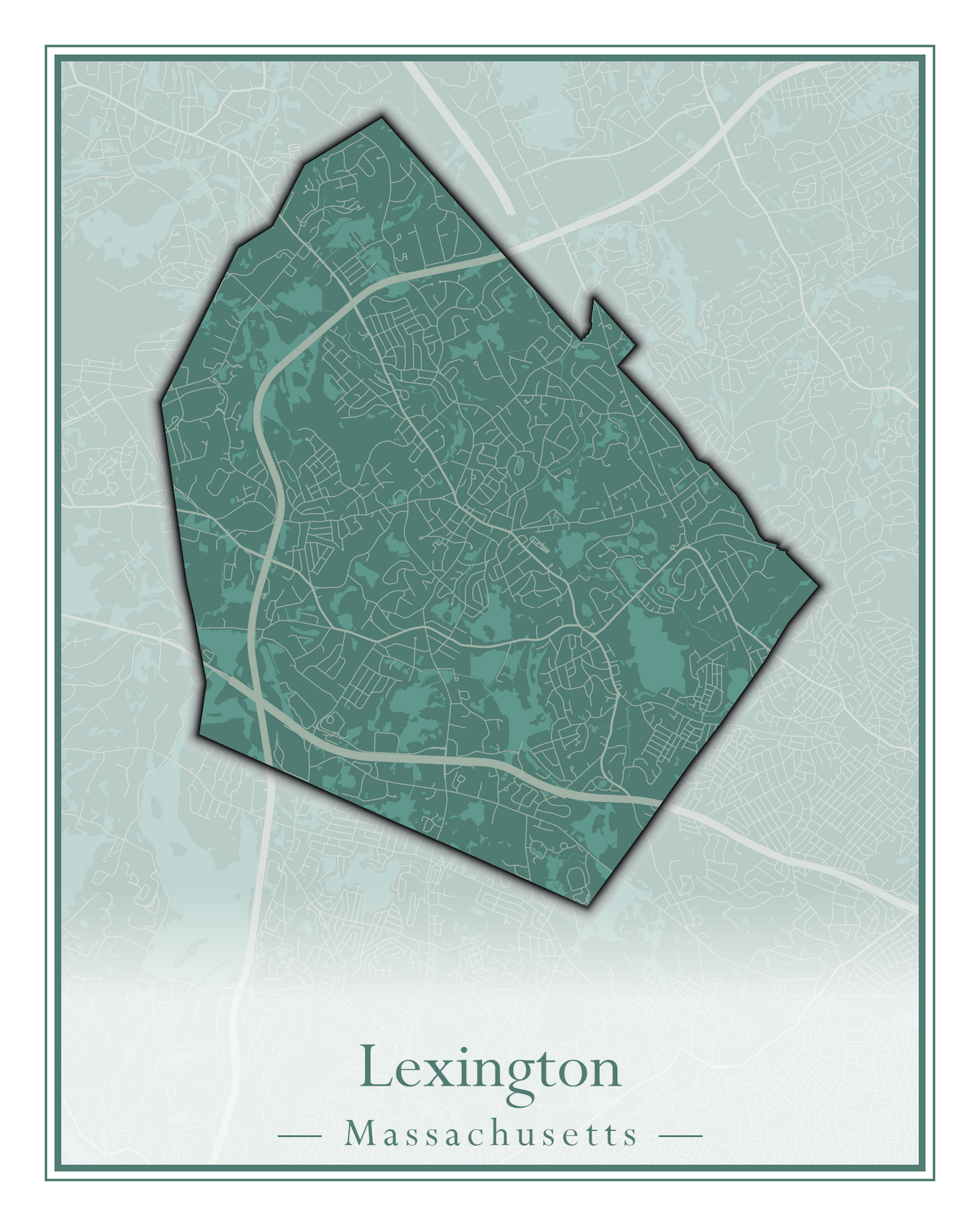 Massachusetts Towns - Street Map (Leominster - Leyden)