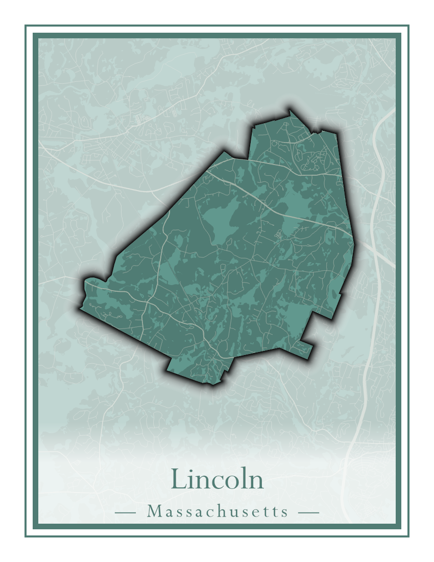 Massachusetts Towns - Street Map (Lincoln - Lowell)