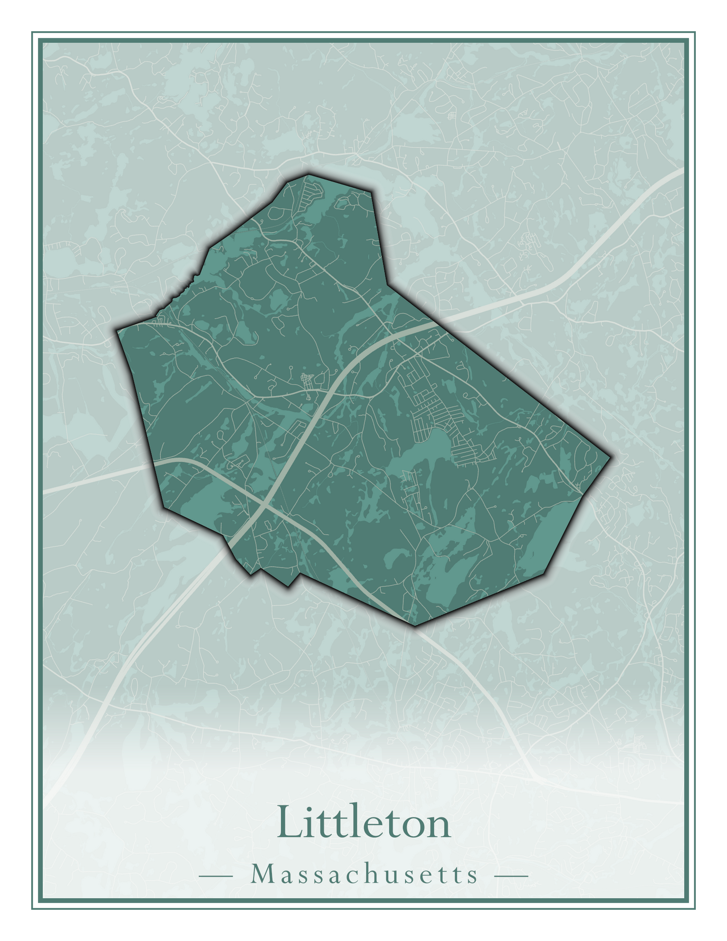 Massachusetts Towns - Street Map (Lincoln - Lowell)