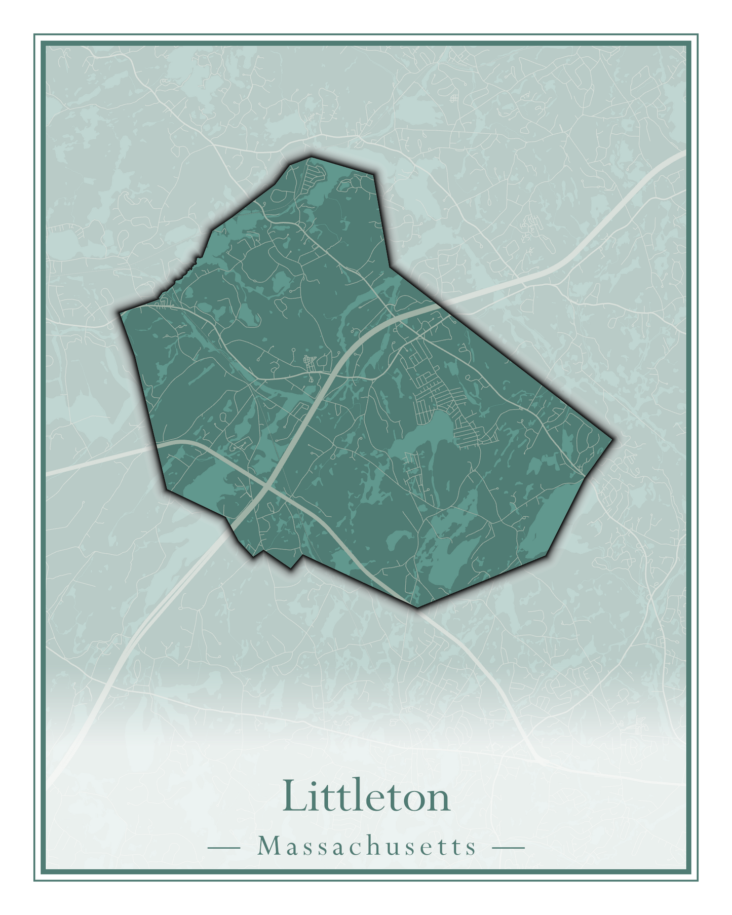 Massachusetts Towns - Street Map (Lincoln - Lowell)