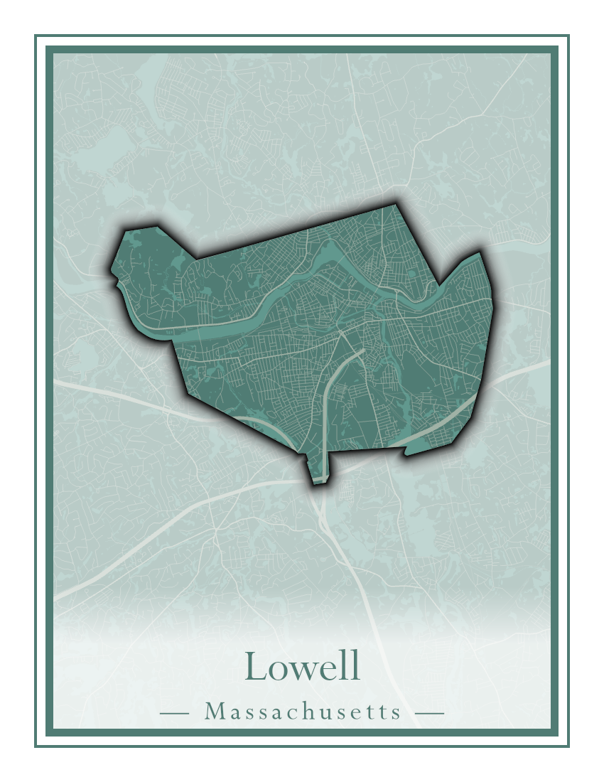 Massachusetts Towns - Street Map (Lincoln - Lowell)