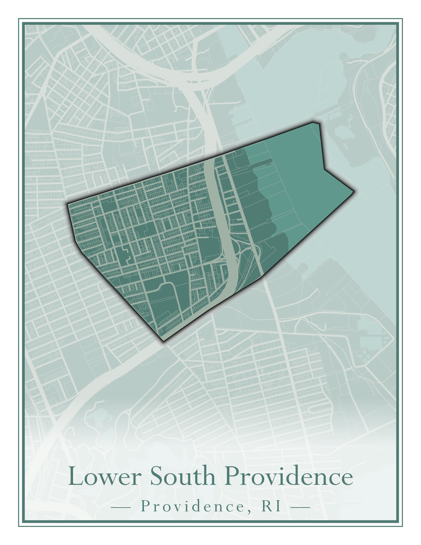 Providence Neighborhoods - Street Map (Hartford - Manton)