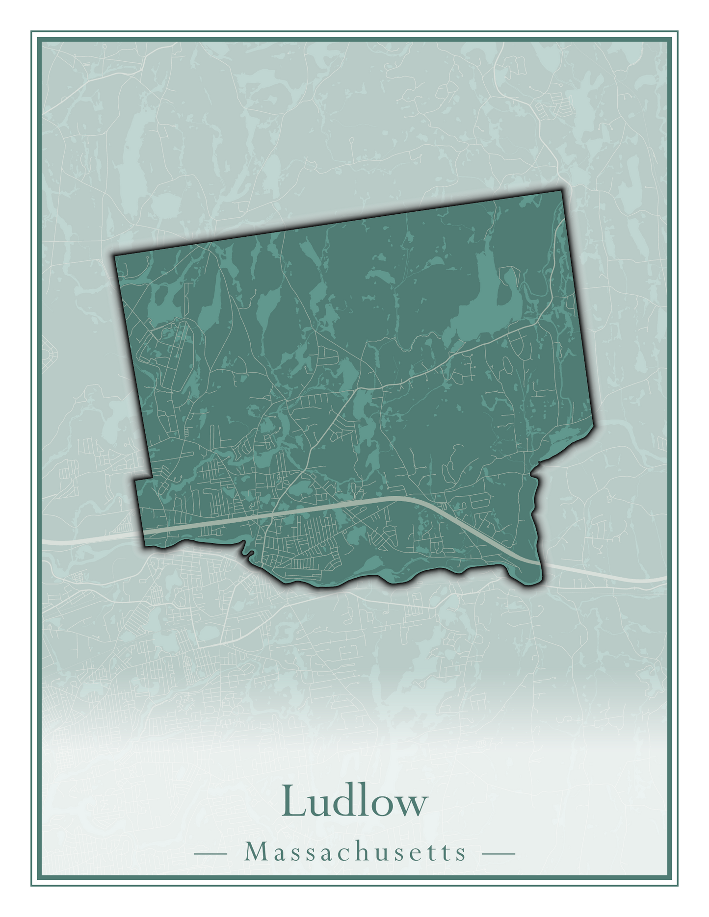 Massachusetts Towns - Street Map (Ludlow - Lynnfield)