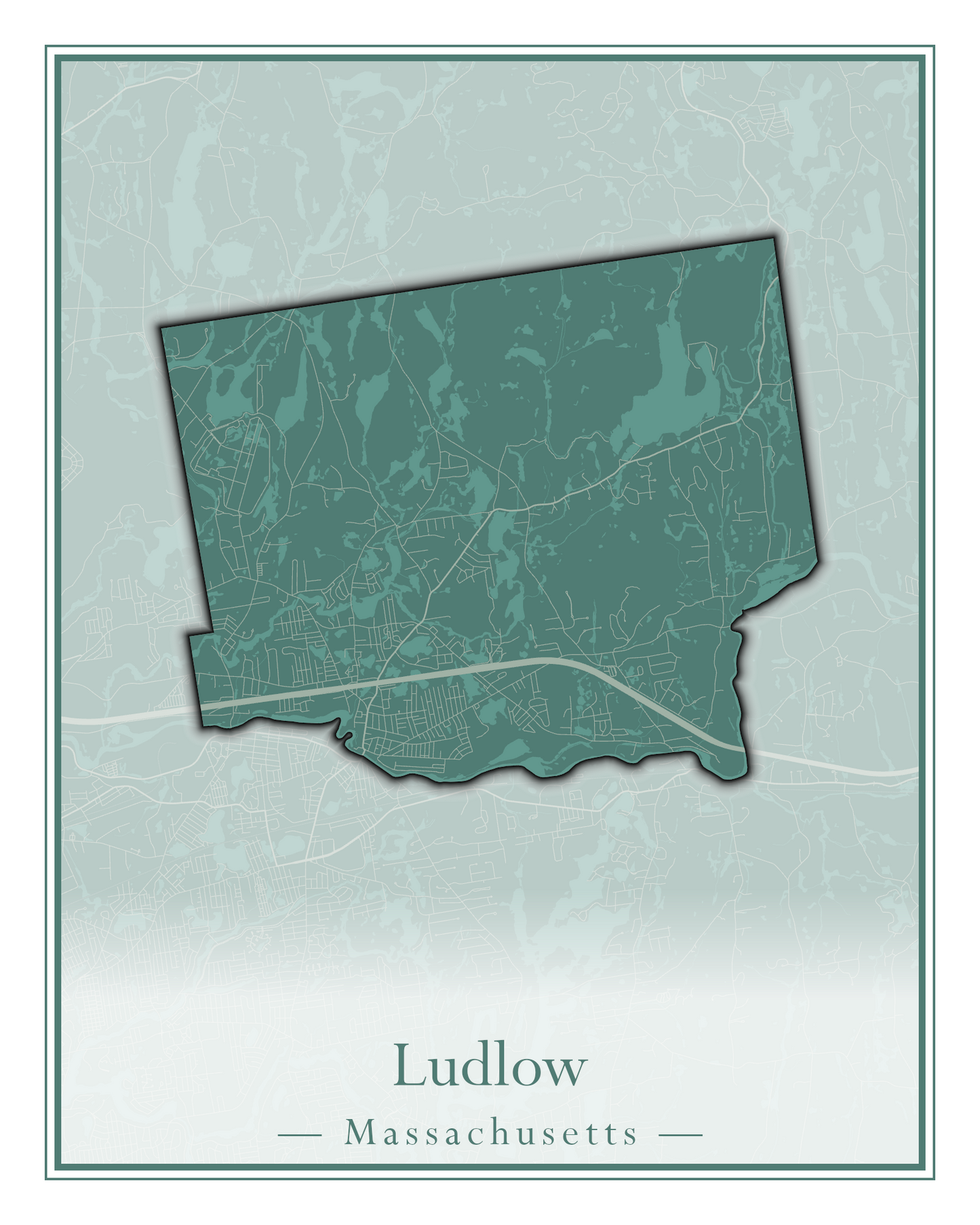 Massachusetts Towns - Street Map (Ludlow - Lynnfield)