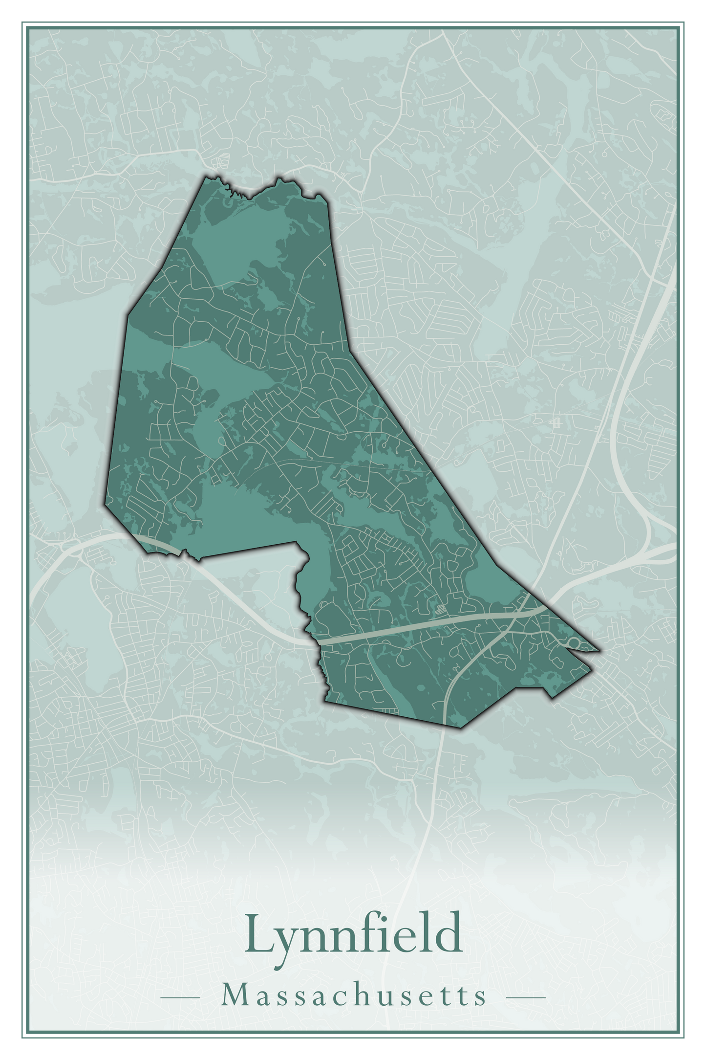 Massachusetts Towns - Street Map (Ludlow - Lynnfield)