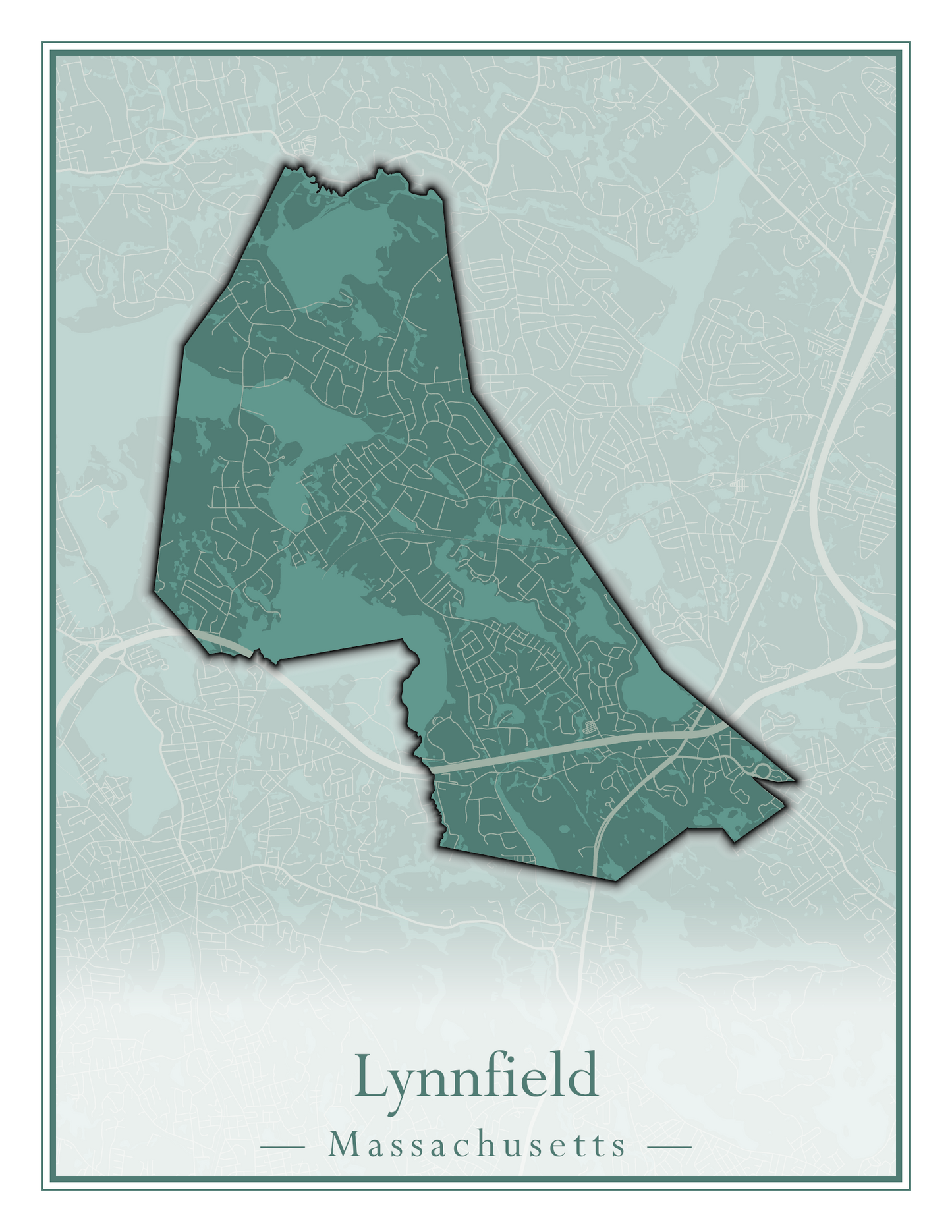 Massachusetts Towns - Street Map (Ludlow - Lynnfield)