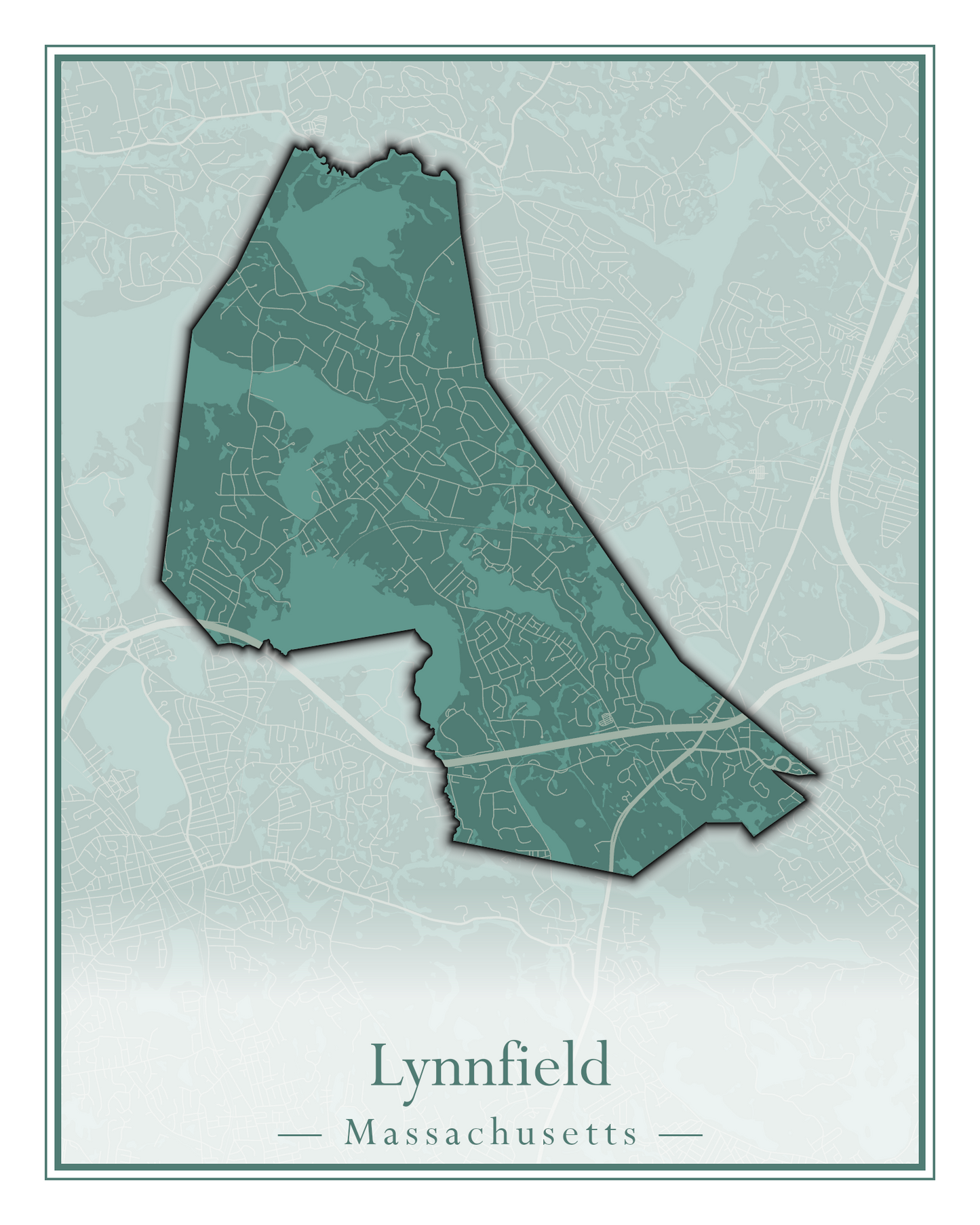 Massachusetts Towns - Street Map (Ludlow - Lynnfield)