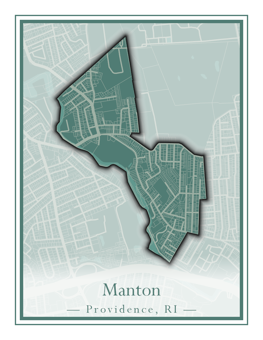 Providence Neighborhoods - Street Map (Hartford - Manton)