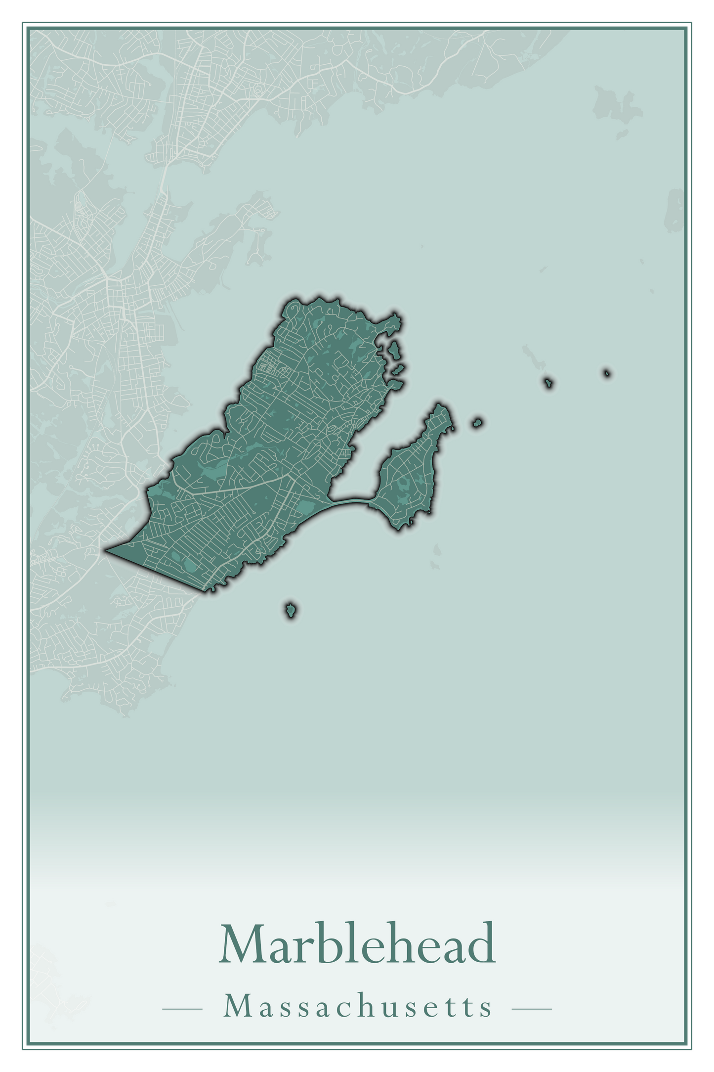 Massachusetts Towns - Street Map (Malden - Marblehead)