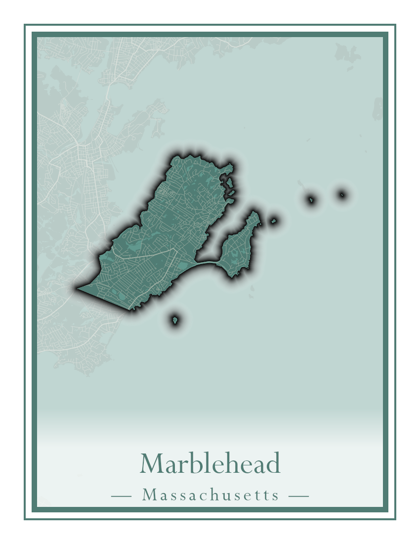 Massachusetts Towns - Street Map (Malden - Marblehead)