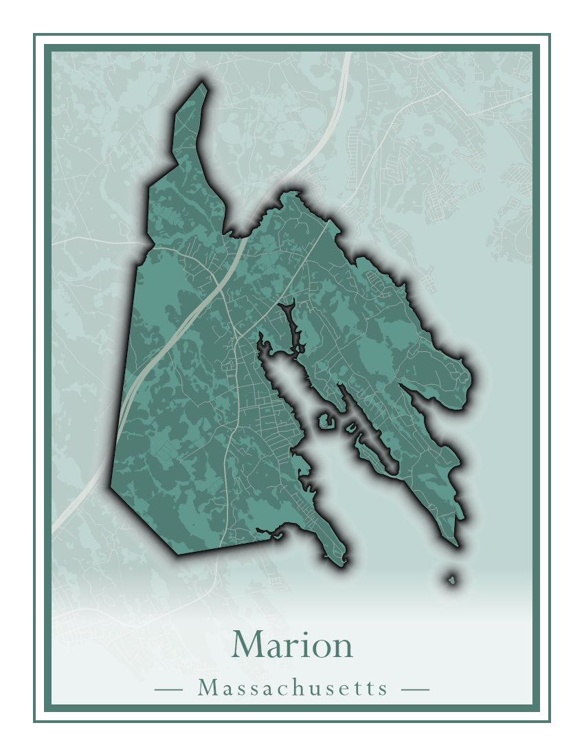 Massachusetts Towns - Street Map (Marion - Mashpee)