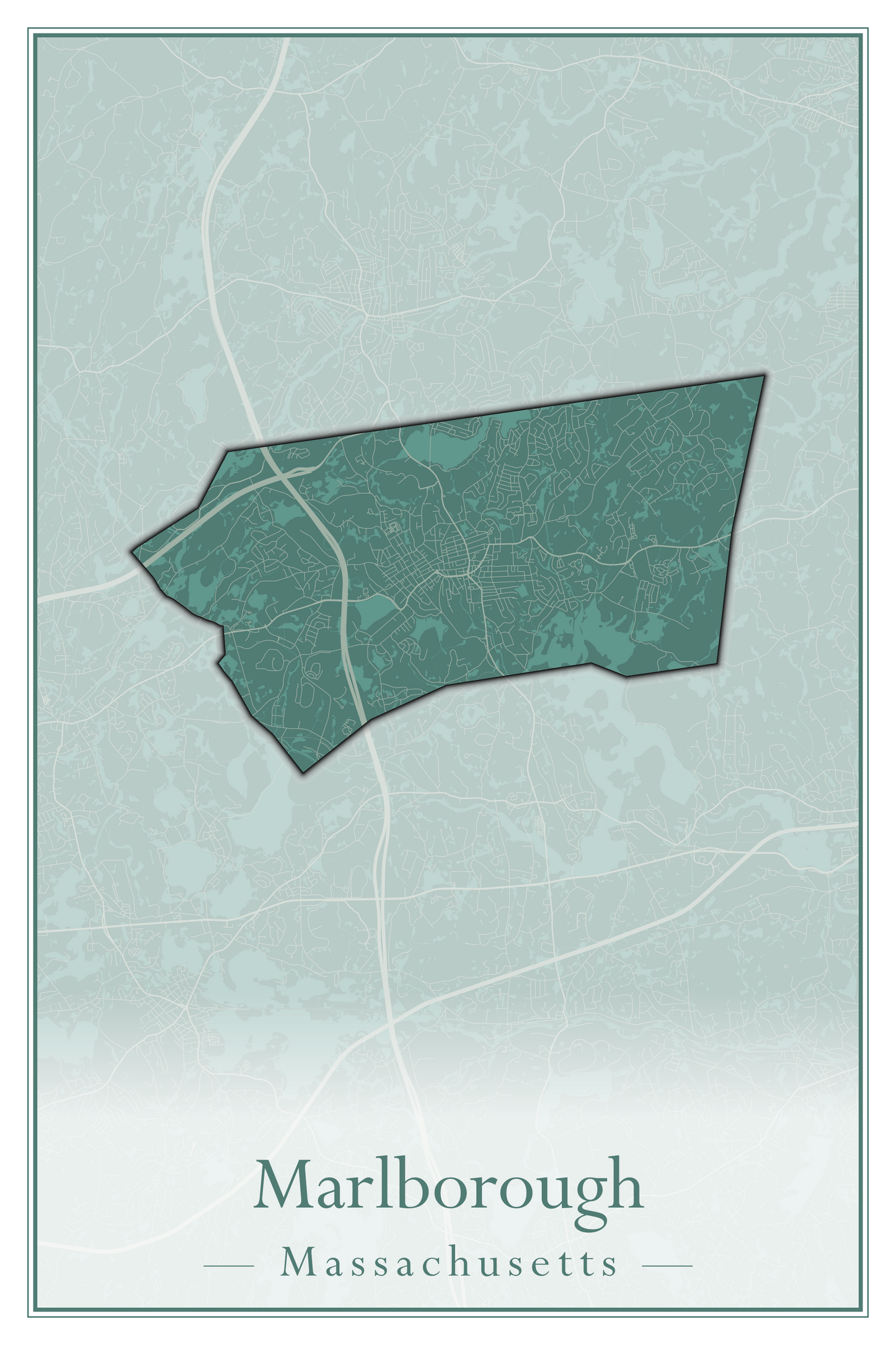 Massachusetts Towns - Street Map (Marion - Mashpee)