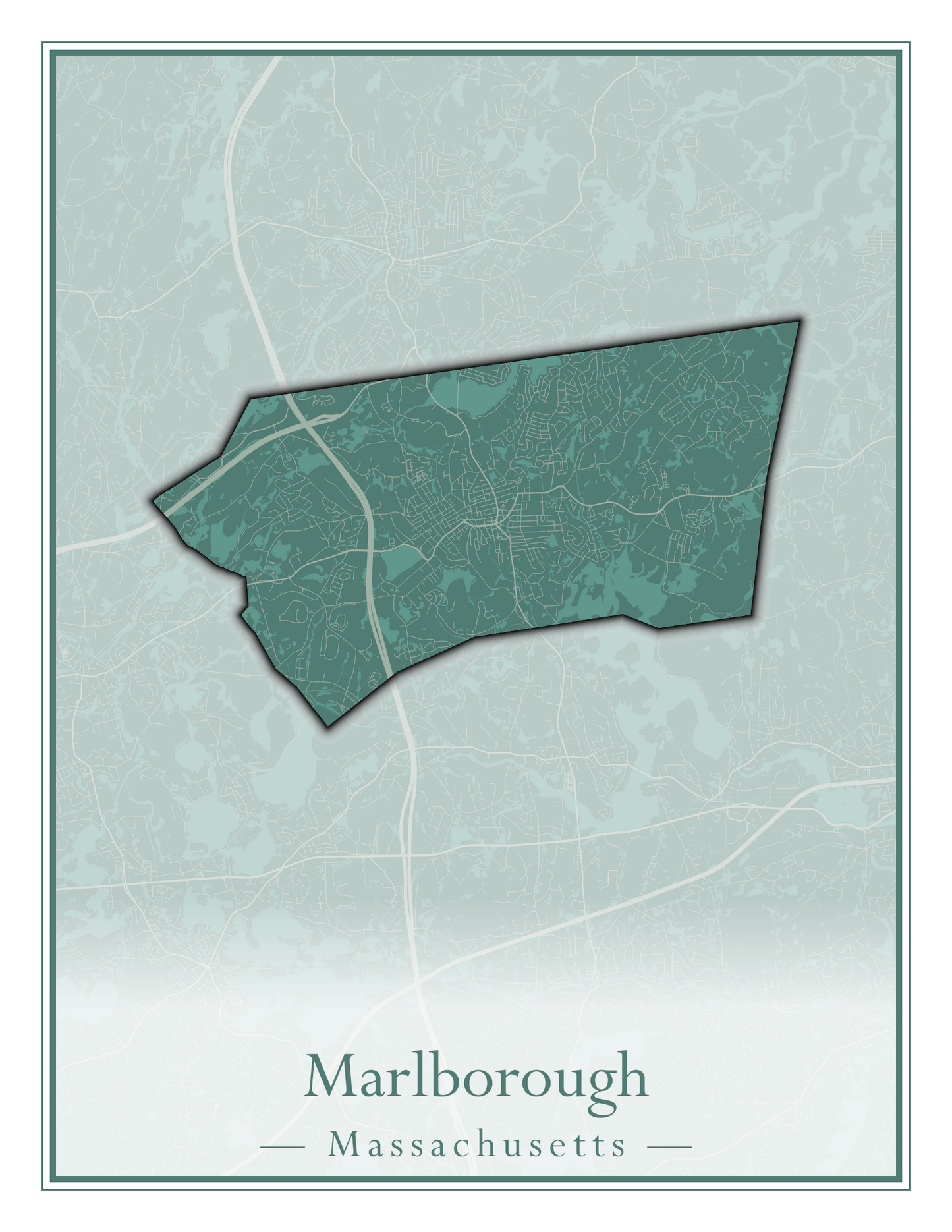 Massachusetts Towns - Street Map (Marion - Mashpee)