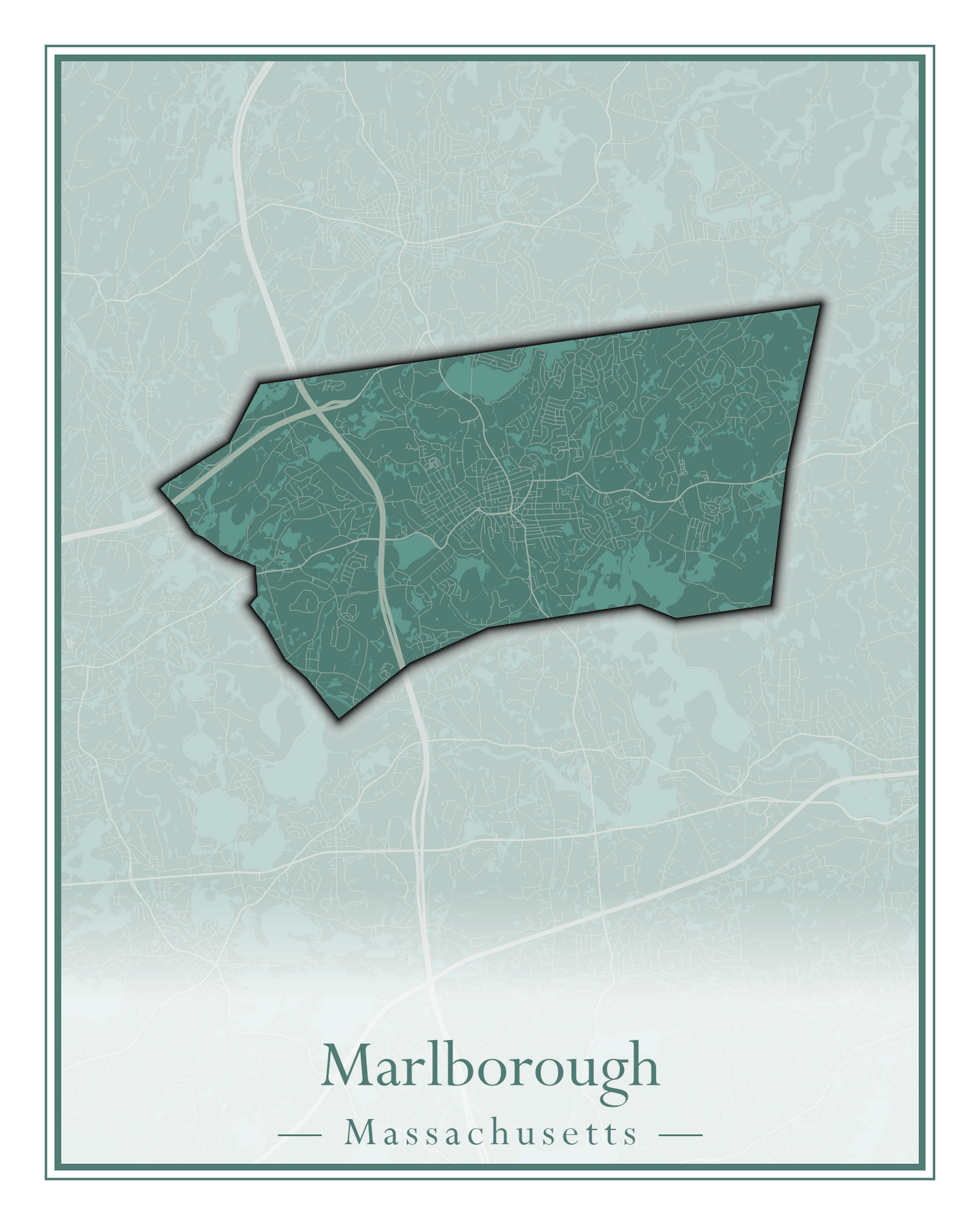 Massachusetts Towns - Street Map (Marion - Mashpee)