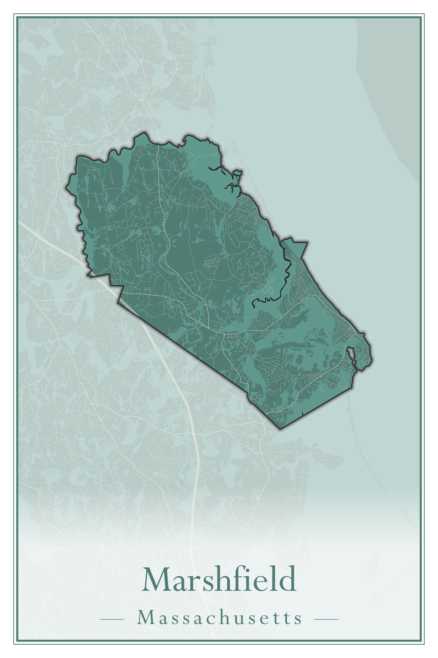 Massachusetts Towns - Street Map (Marion - Mashpee)