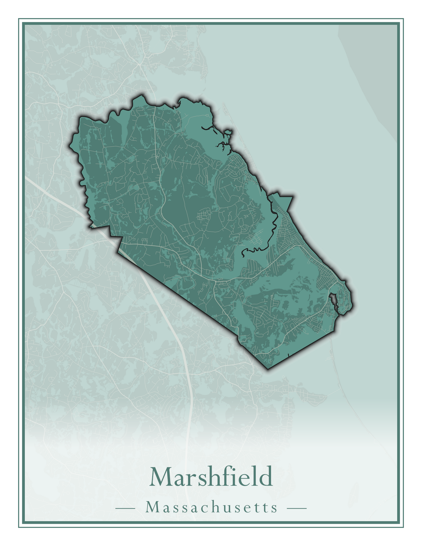 Massachusetts Towns - Street Map (Marion - Mashpee)