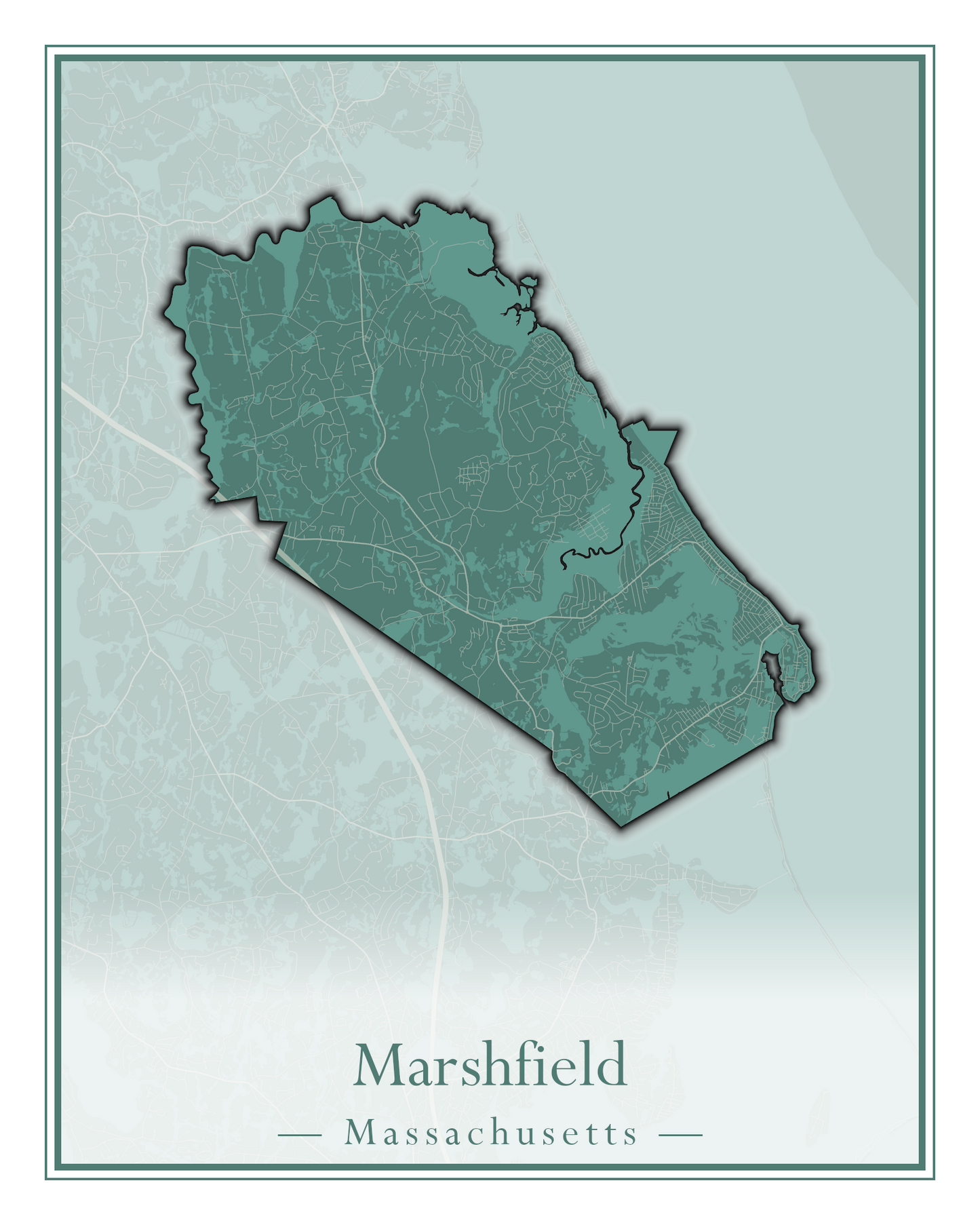 Massachusetts Towns - Street Map (Marion - Mashpee)