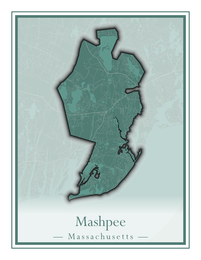 Massachusetts Towns - Street Map (Marion - Mashpee)