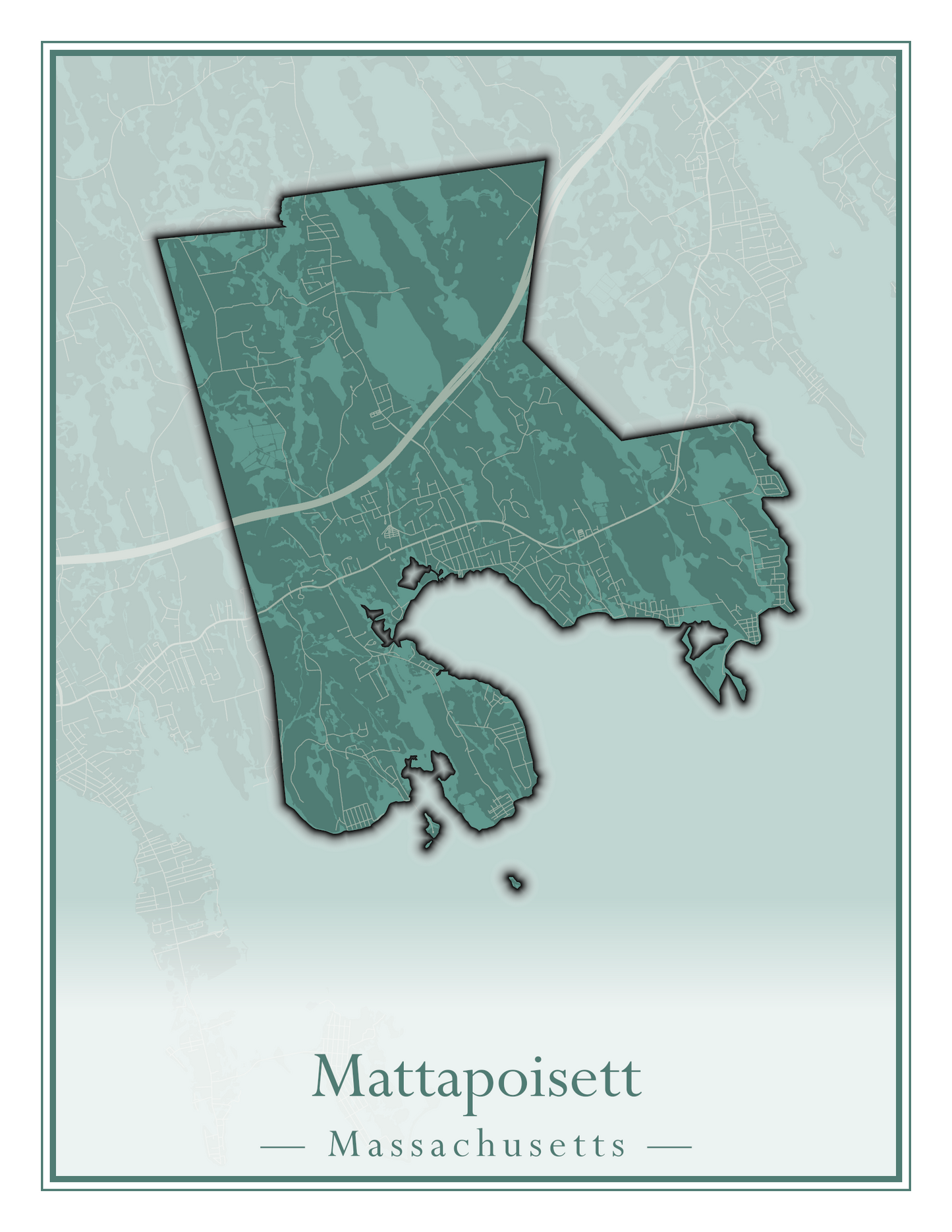 Massachusetts Towns - Street Map (Mattapoisett - Medford)