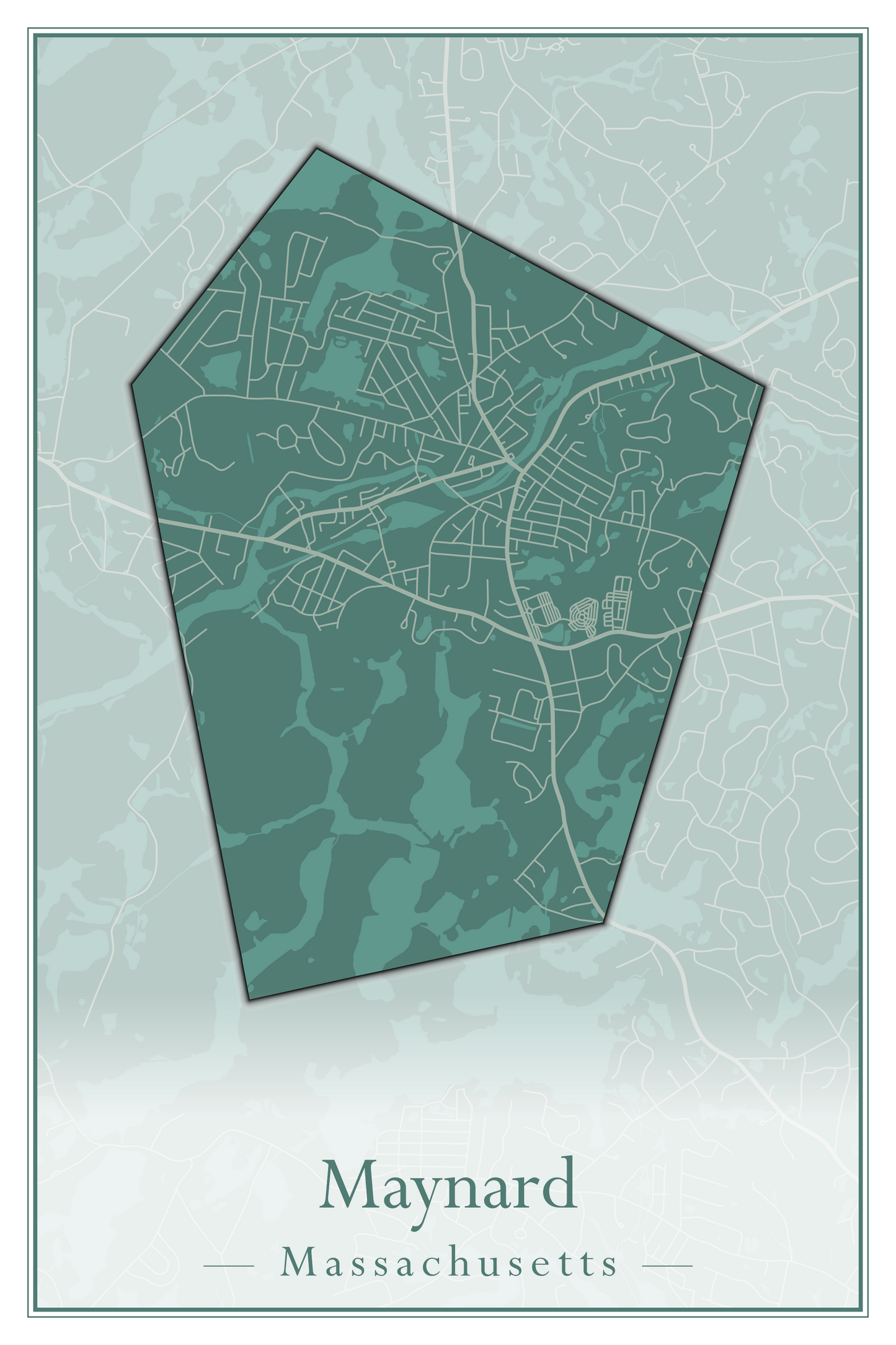 Massachusetts Towns - Street Map (Mattapoisett - Medford)