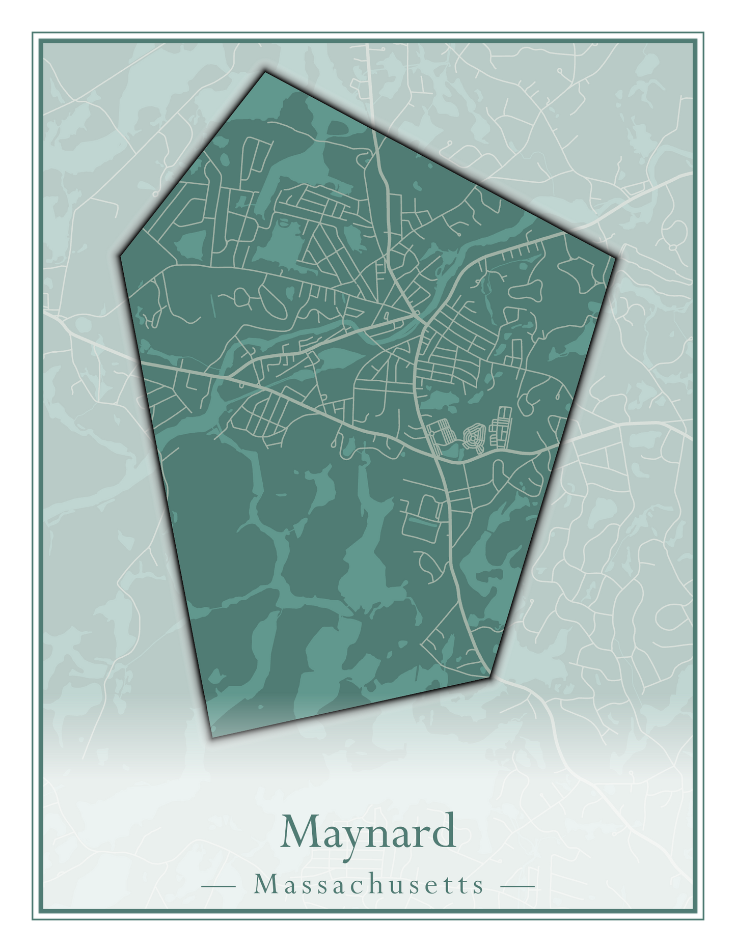 Massachusetts Towns - Street Map (Mattapoisett - Medford)