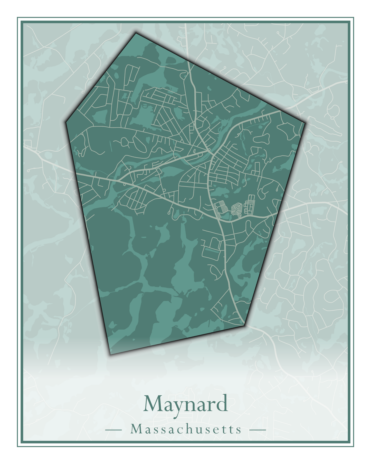 Massachusetts Towns - Street Map (Mattapoisett - Medford)