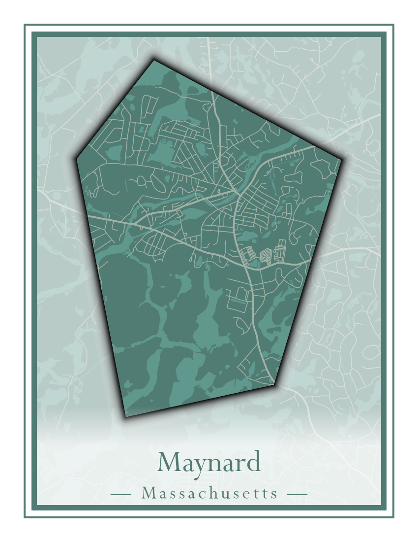 Massachusetts Towns - Street Map (Mattapoisett - Medford)