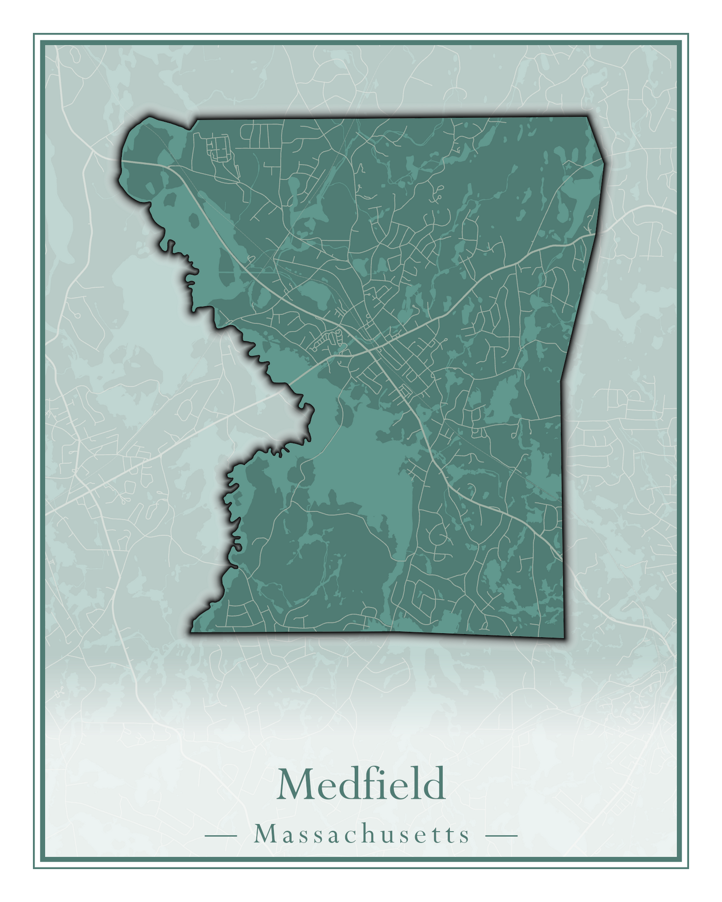 Massachusetts Towns - Street Map (Mattapoisett - Medford)