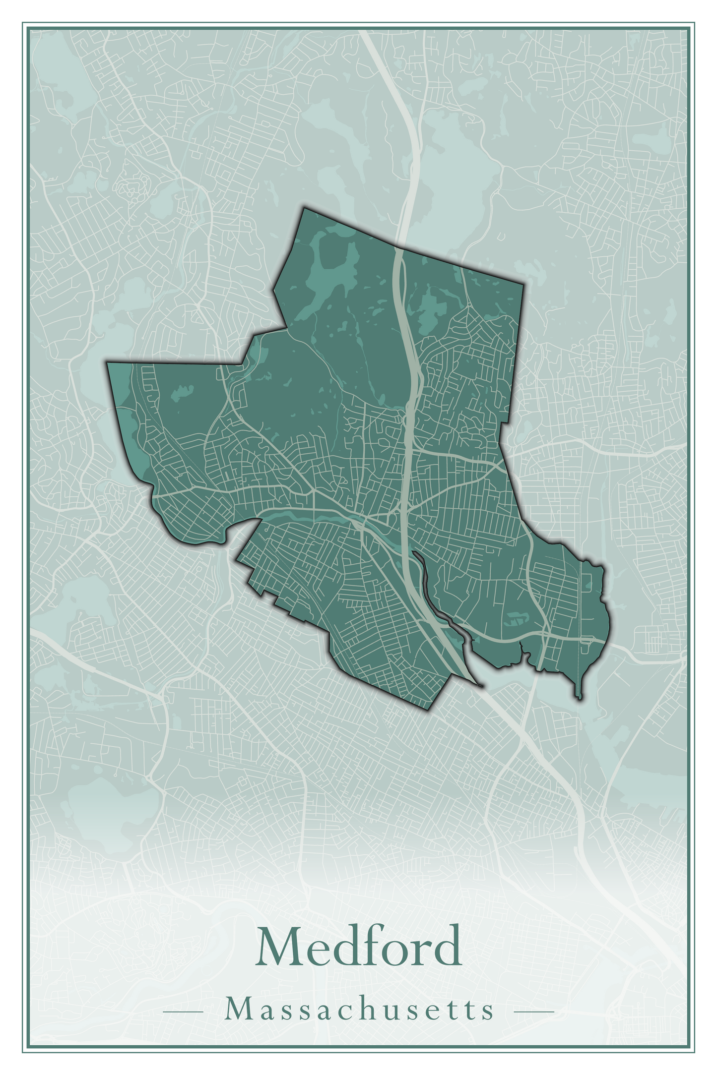 Massachusetts Towns - Street Map (Mattapoisett - Medford)