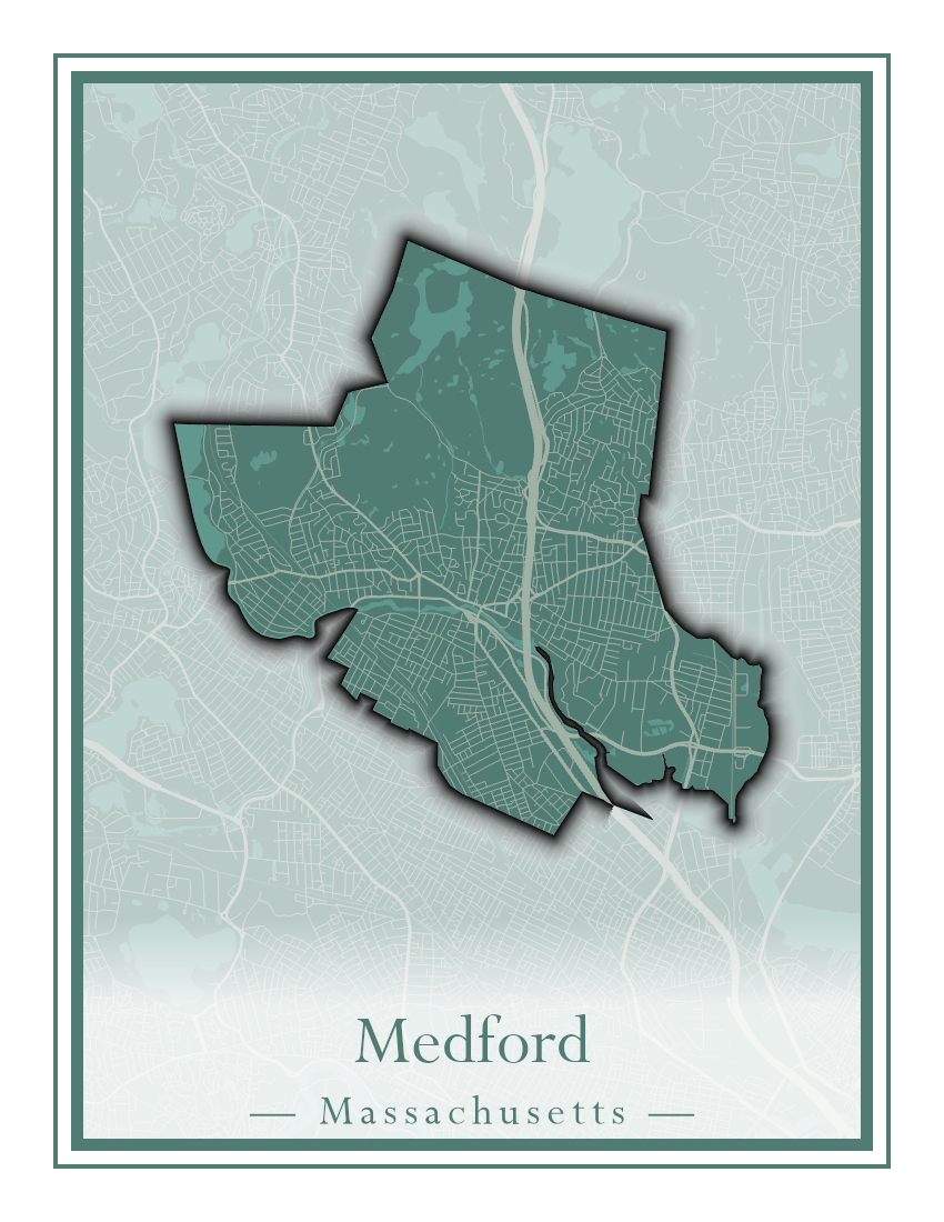 Massachusetts Towns - Street Map (Mattapoisett - Medford)