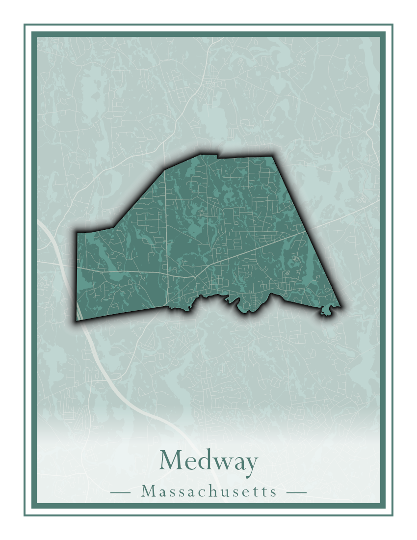 Massachusetts Towns - Street Map (Medway - Merrimac)