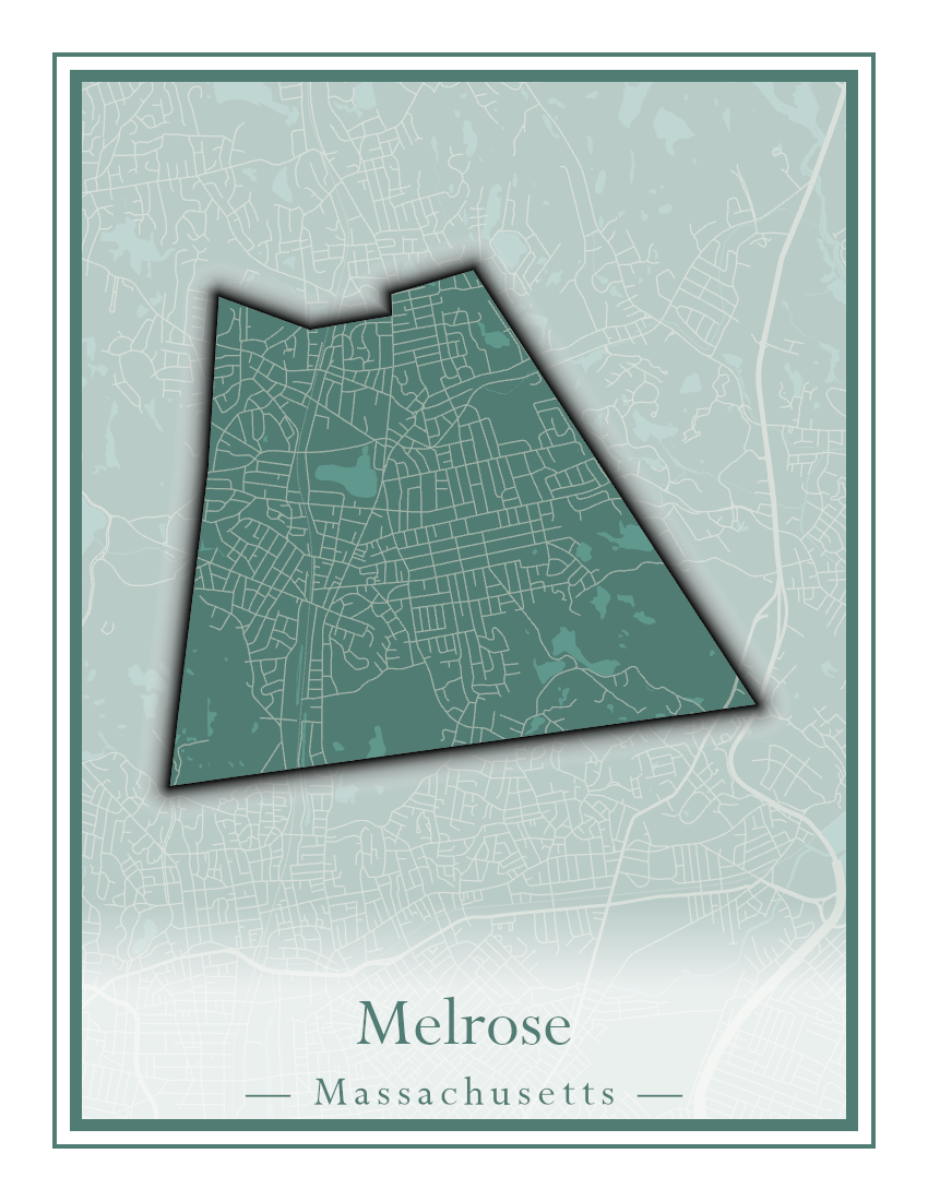 Massachusetts Towns - Street Map (Medway - Merrimac)