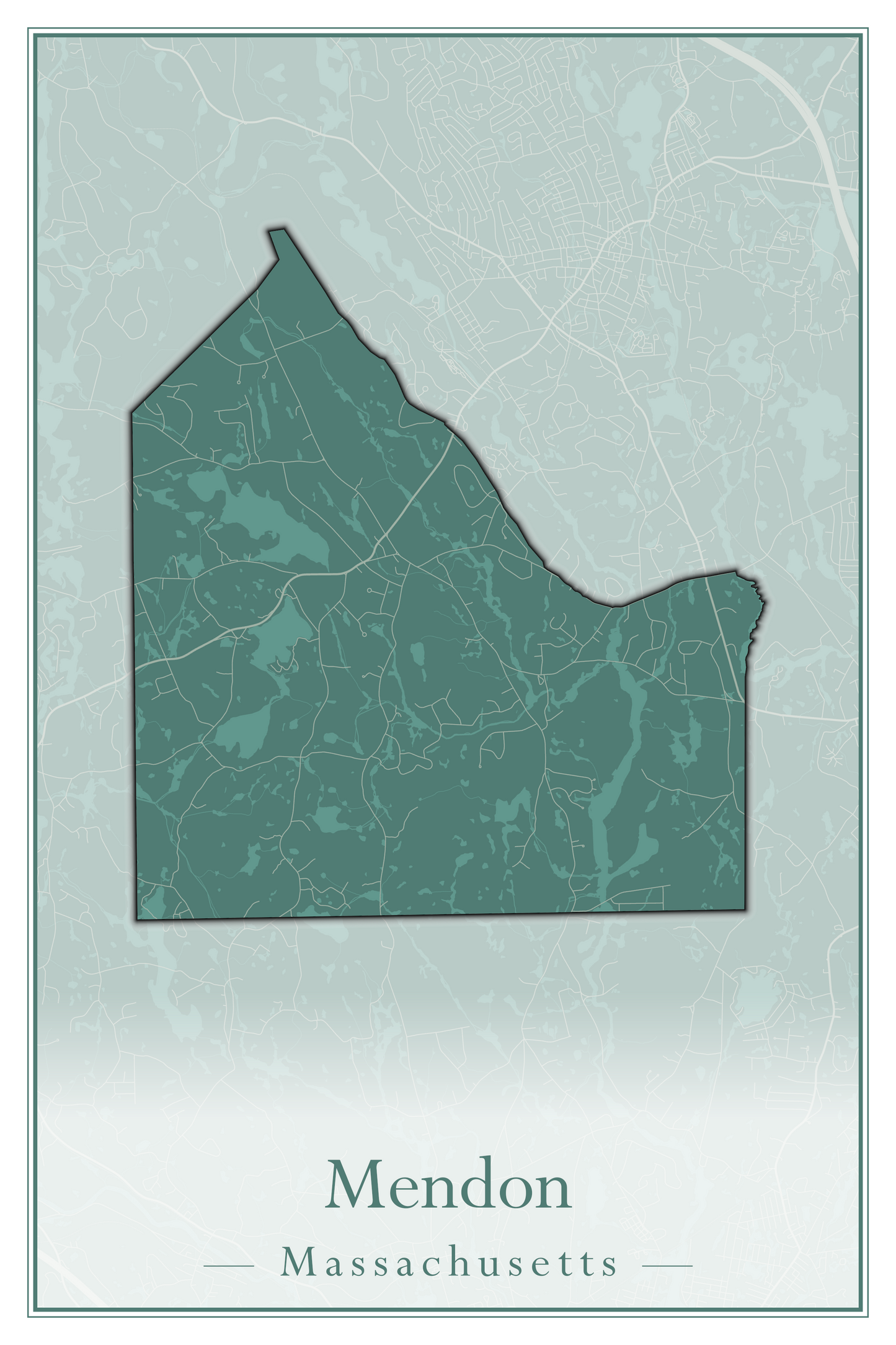 Massachusetts Towns - Street Map (Medway - Merrimac)