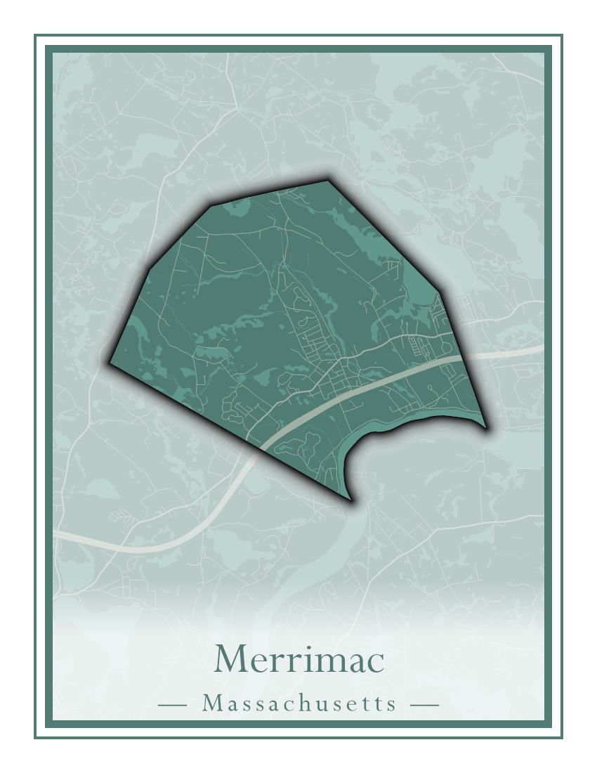 Massachusetts Towns - Street Map (Medway - Merrimac)