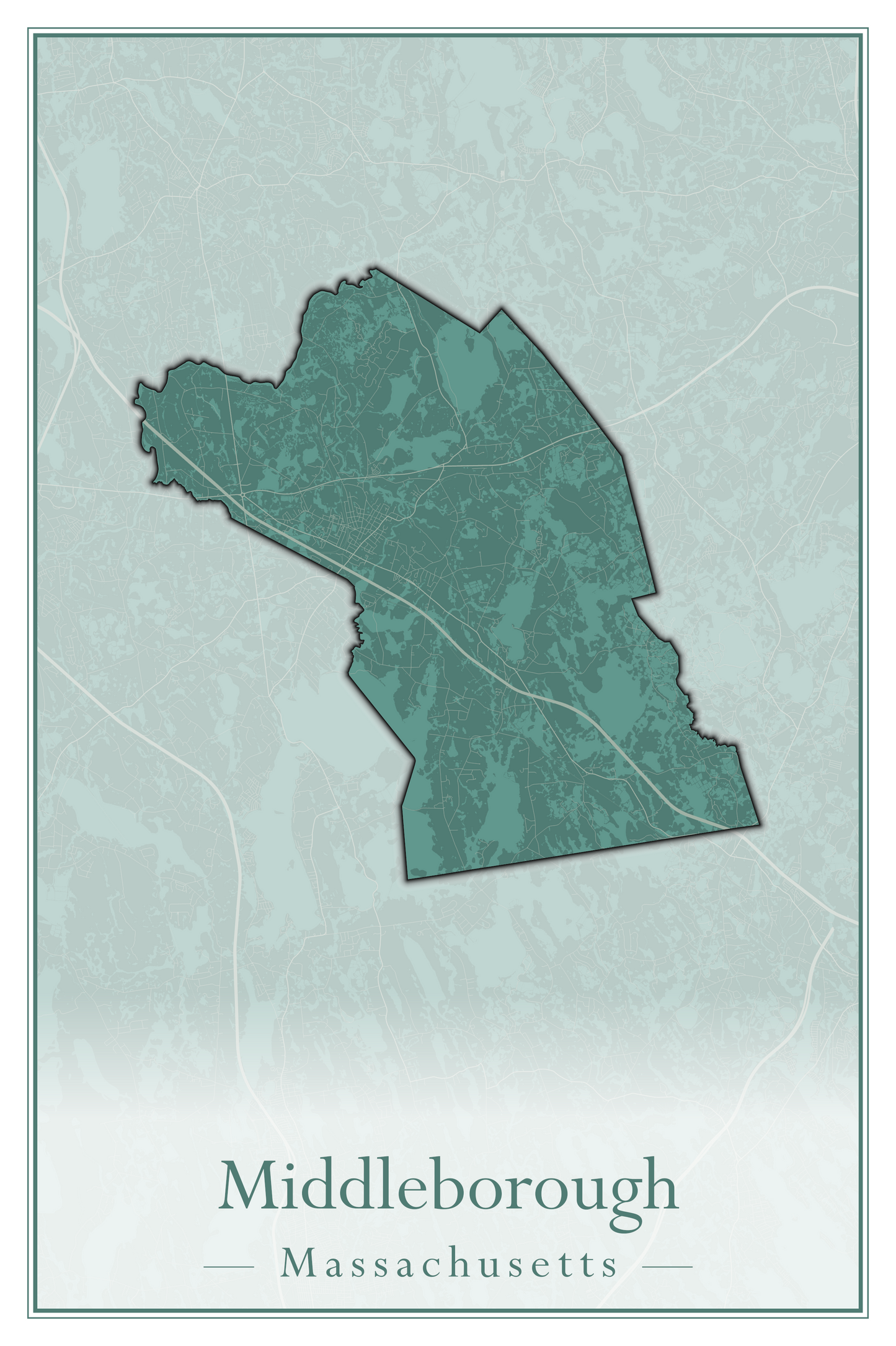 Massachusetts Towns - Street Map (Methuen - Middleton)