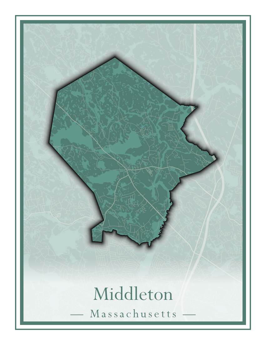 Massachusetts Towns - Street Map (Methuen - Middleton)