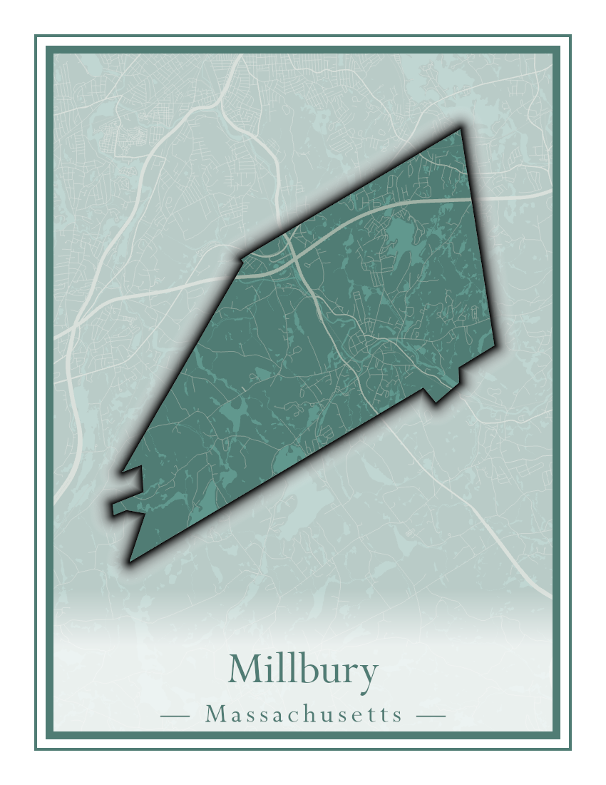 Massachusetts Towns - Street Map (Milford - Millville)