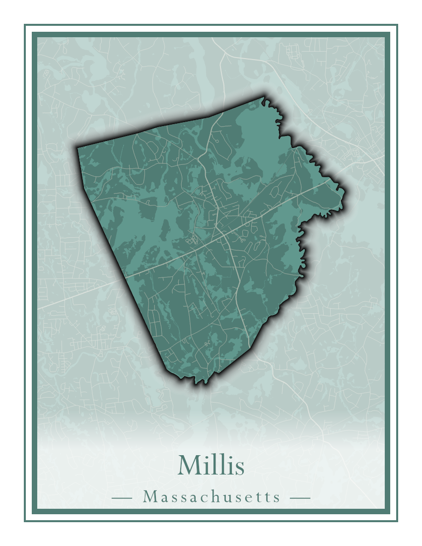 Massachusetts Towns - Street Map (Milford - Millville)