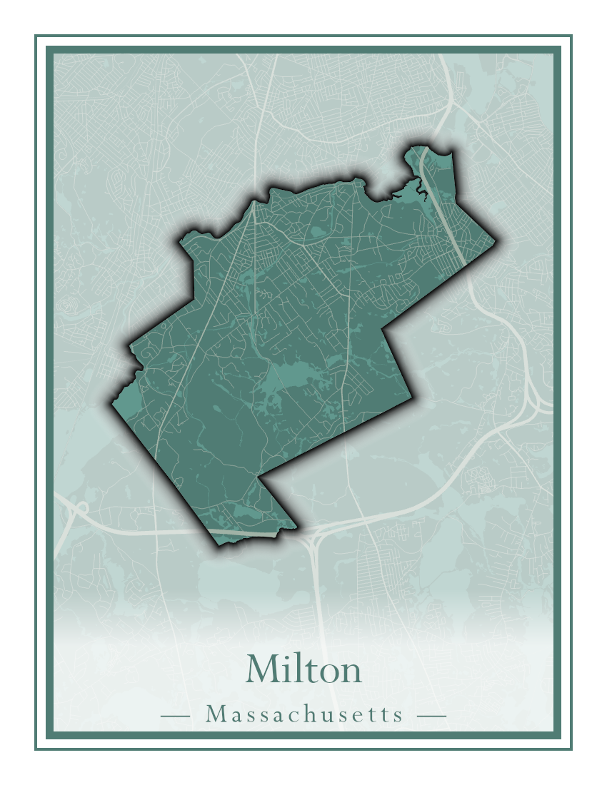 Massachusetts Towns - Street Map (Milton - Montague)