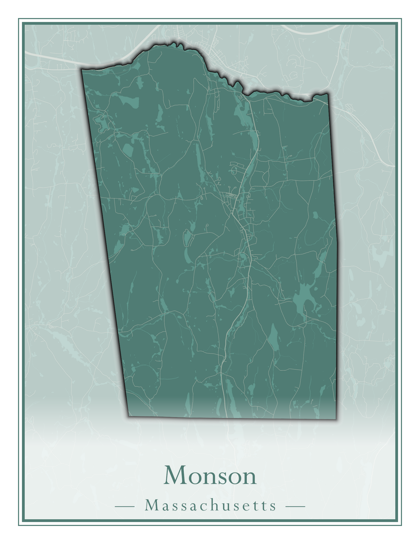 Massachusetts Towns - Street Map (Milton - Montague)