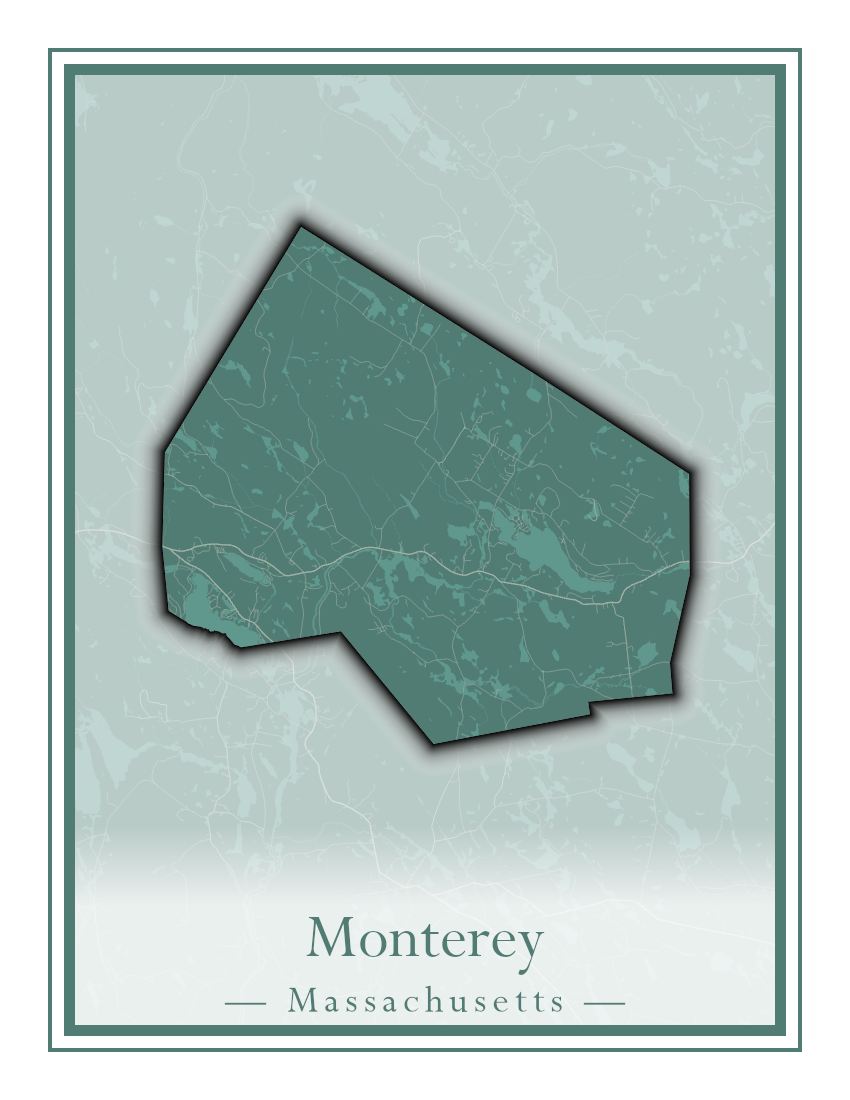 Massachusetts Towns - Street Map (Monterey - Nahant)