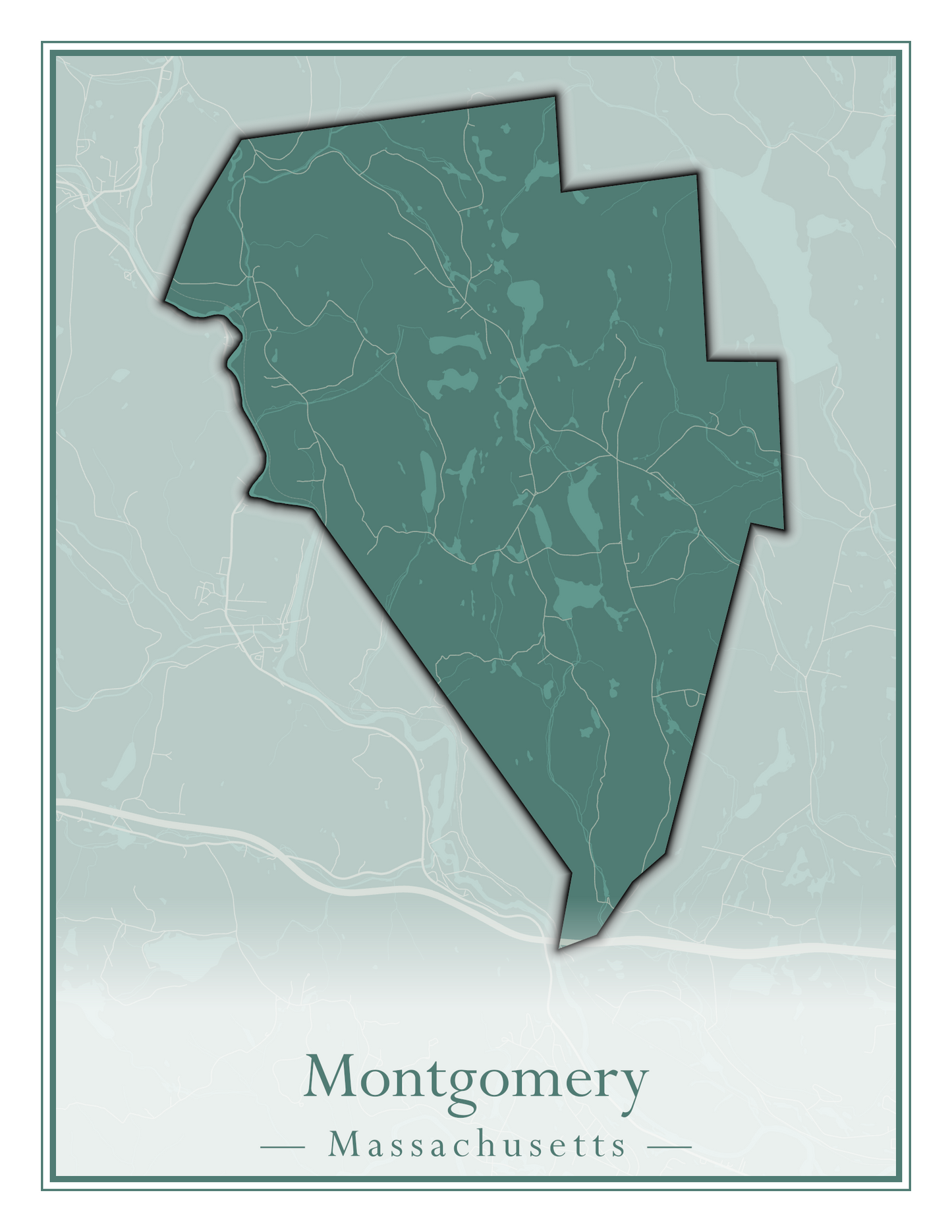 Massachusetts Towns - Street Map (Monterey - Nahant)