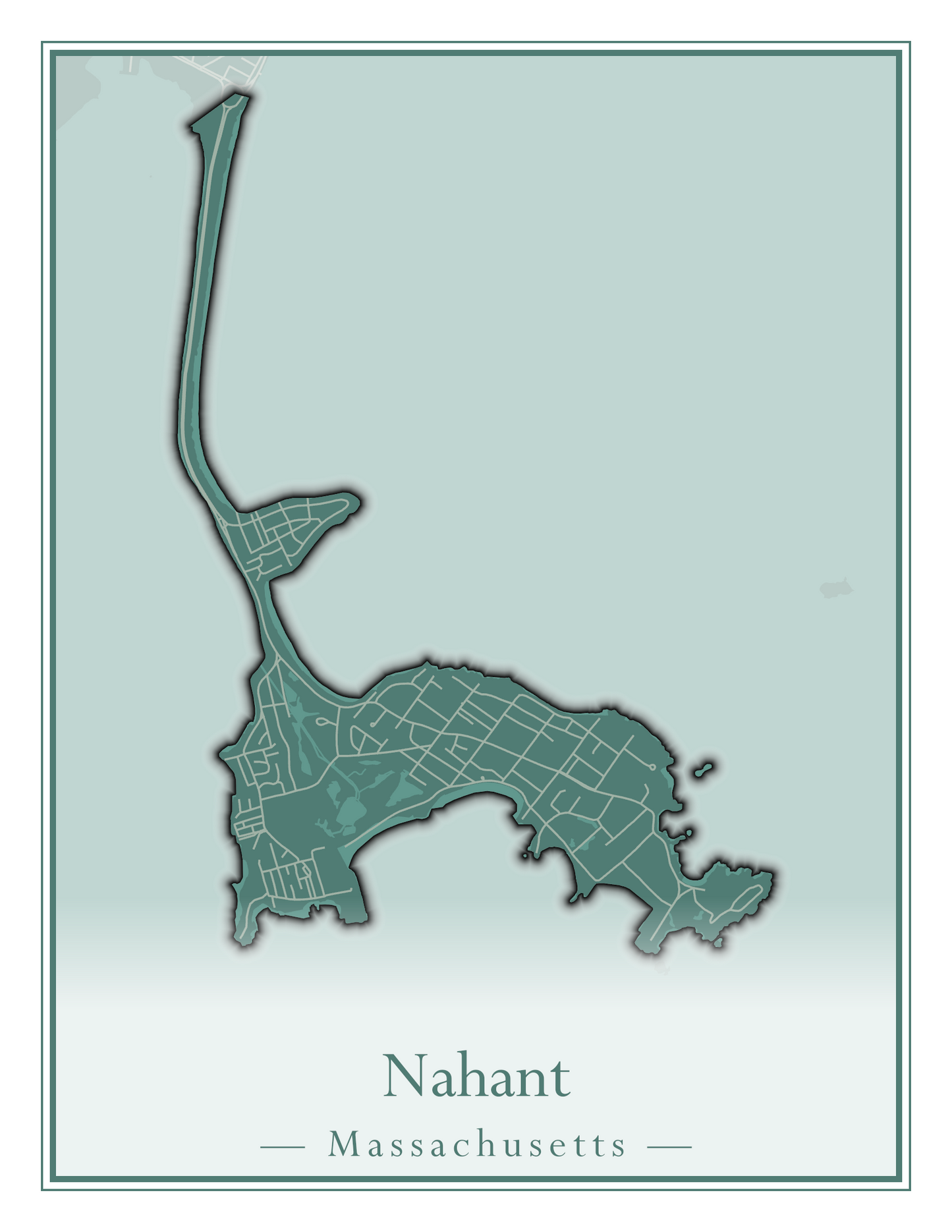 Massachusetts Towns - Street Map (Monterey - Nahant)