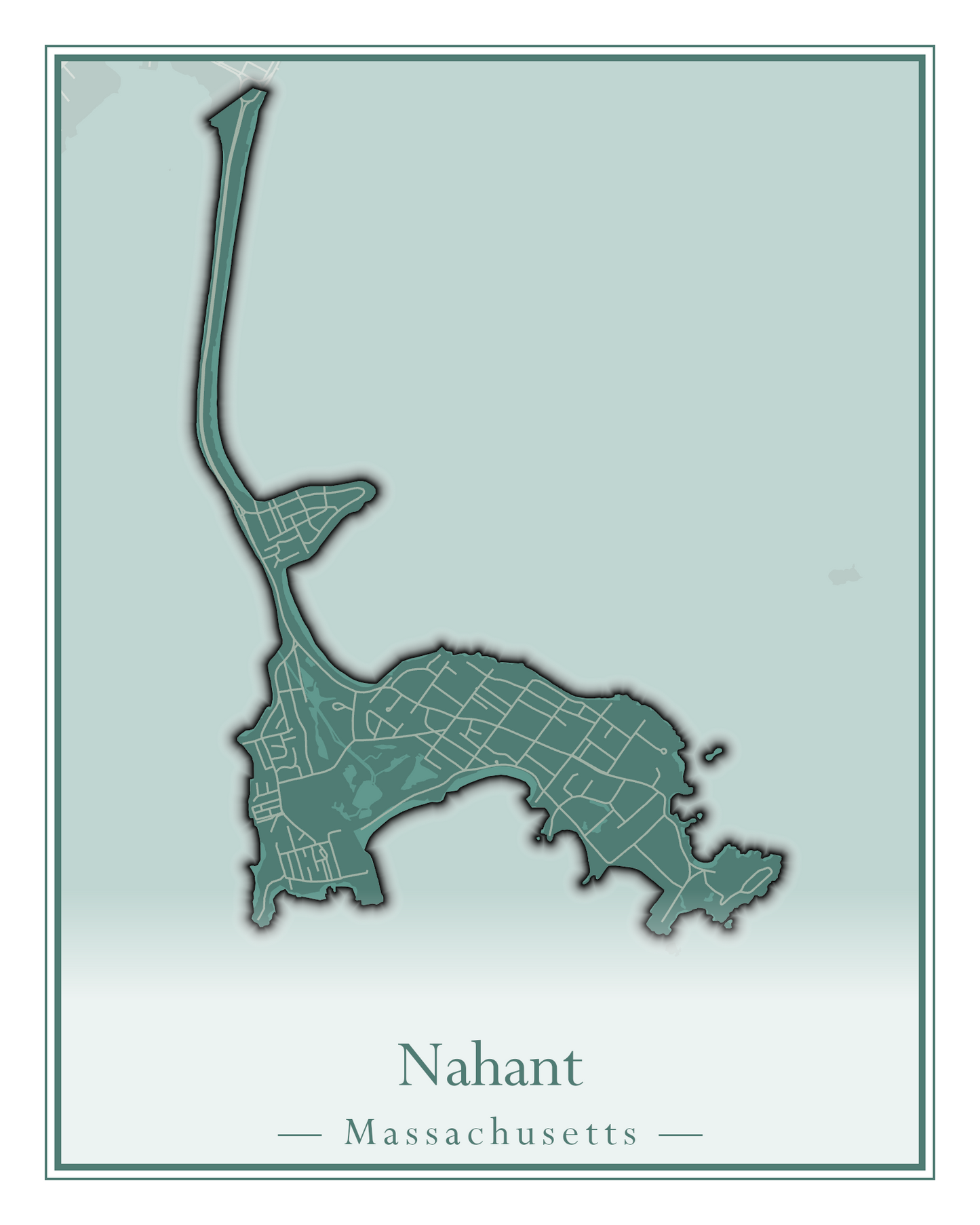 Massachusetts Towns - Street Map (Monterey - Nahant)