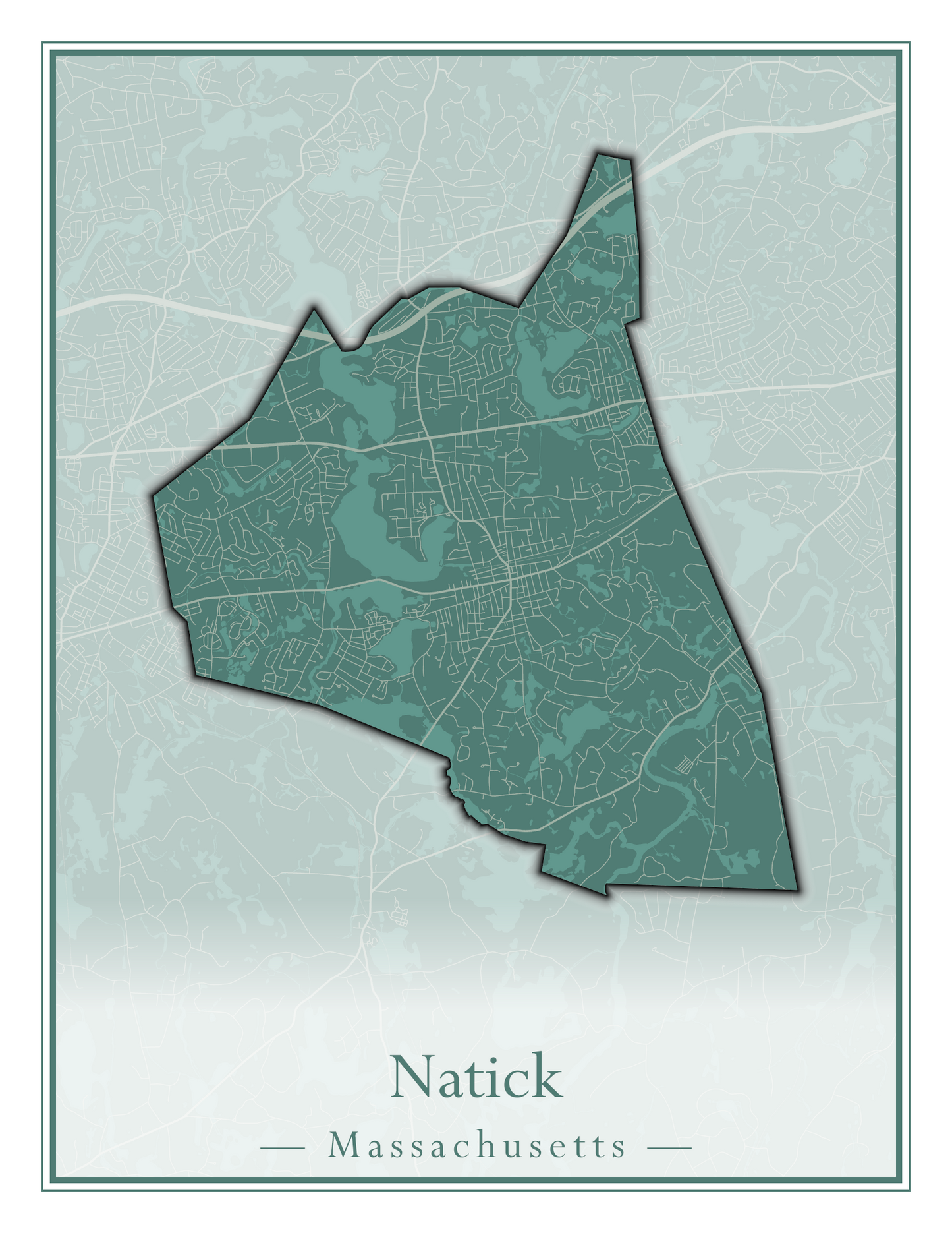 Massachusetts Towns - Street Map (Nantucket - New Ashford)