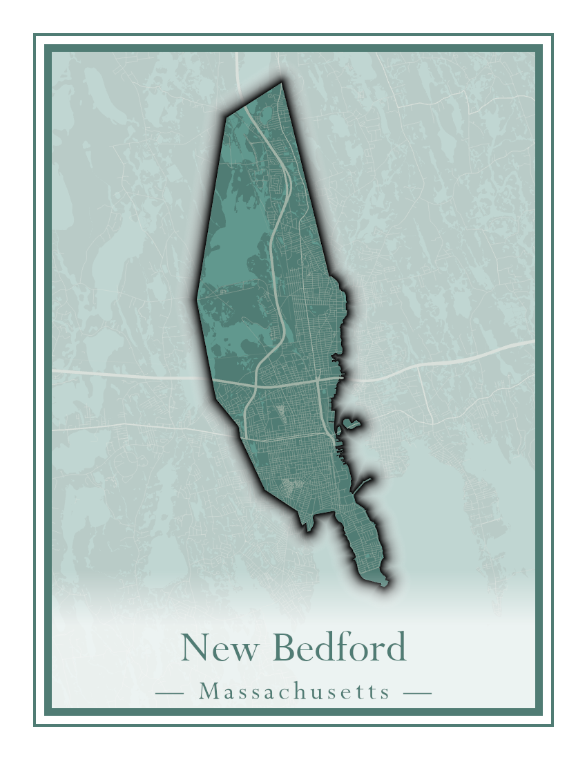 Massachusetts Towns - Street Map (New Bedford - New Salem)