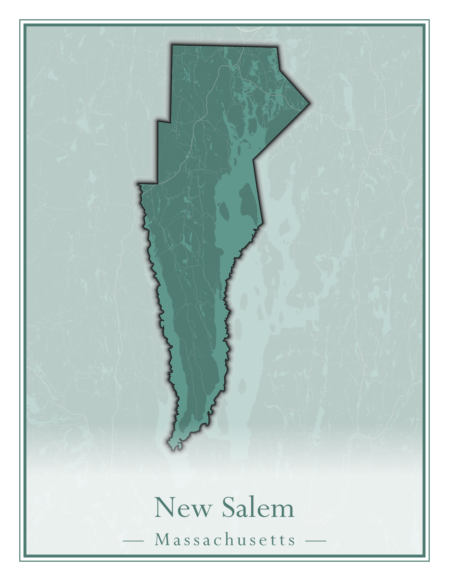 Massachusetts Towns - Street Map (New Bedford - New Salem)