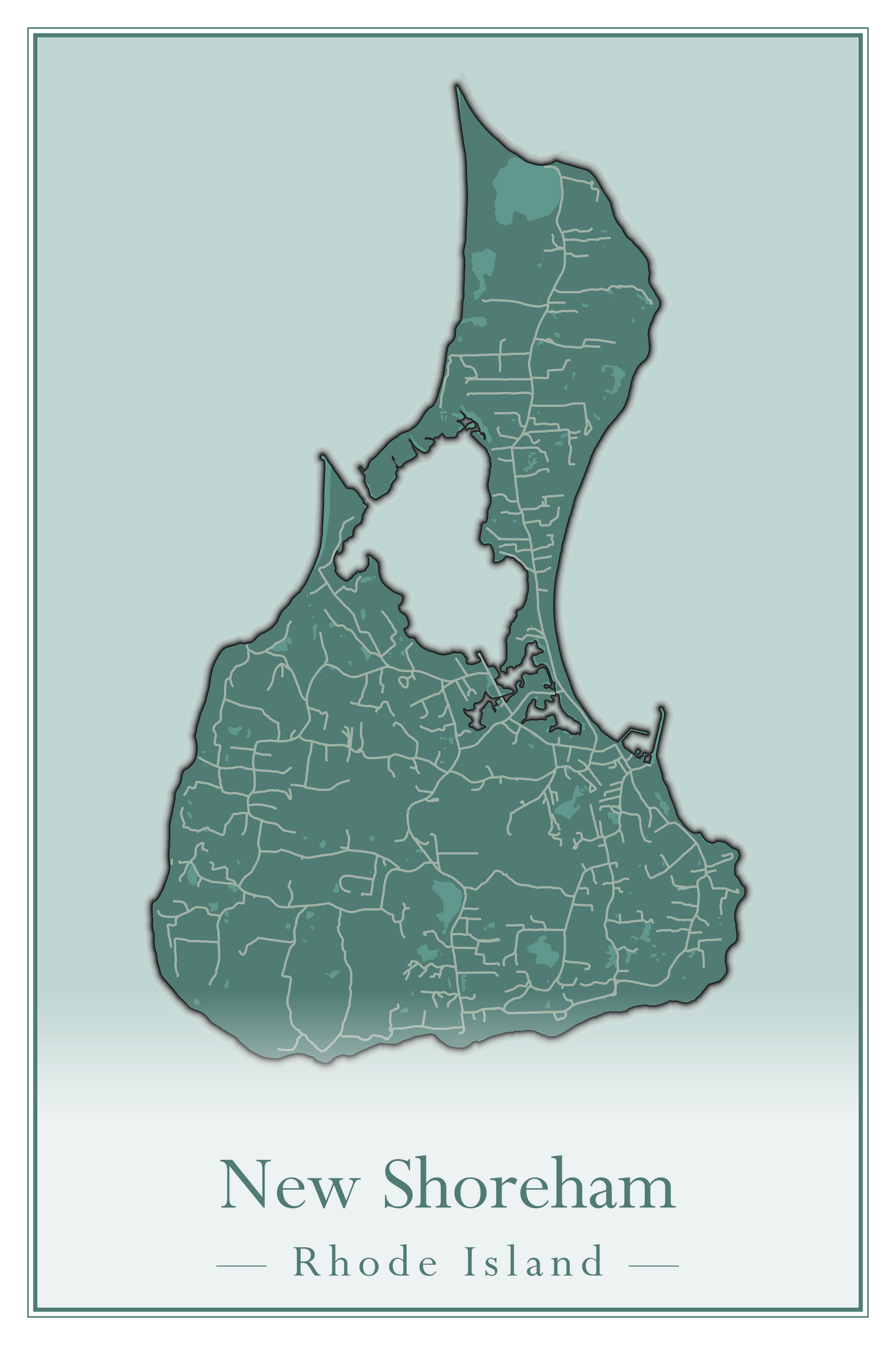 Rhode Island Towns - Street Map (New Shoreham - North Providence)