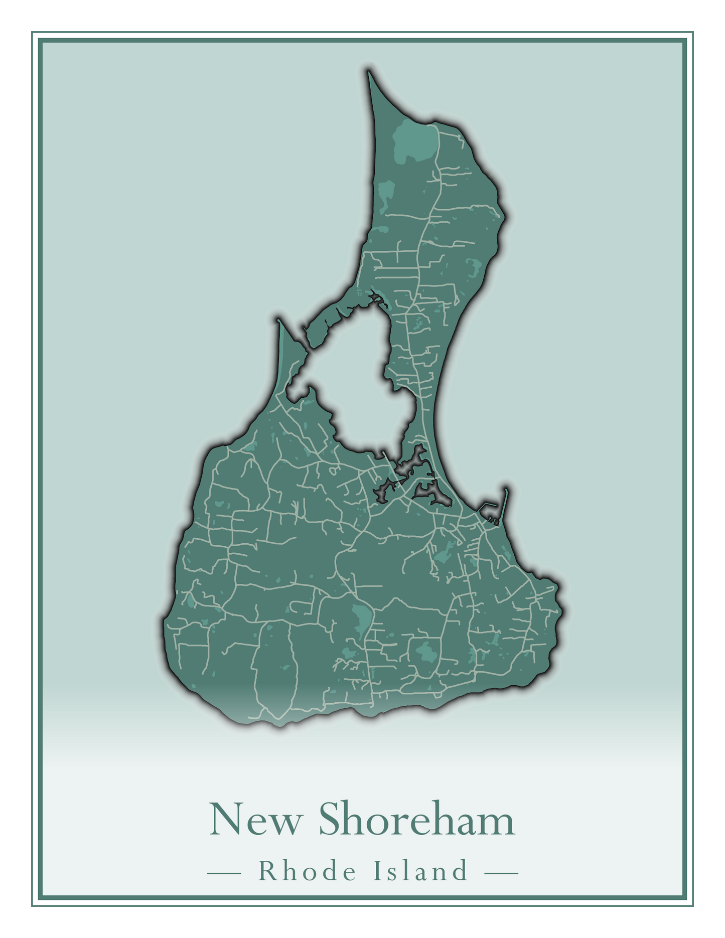 Rhode Island Towns - Street Map (New Shoreham - North Providence)